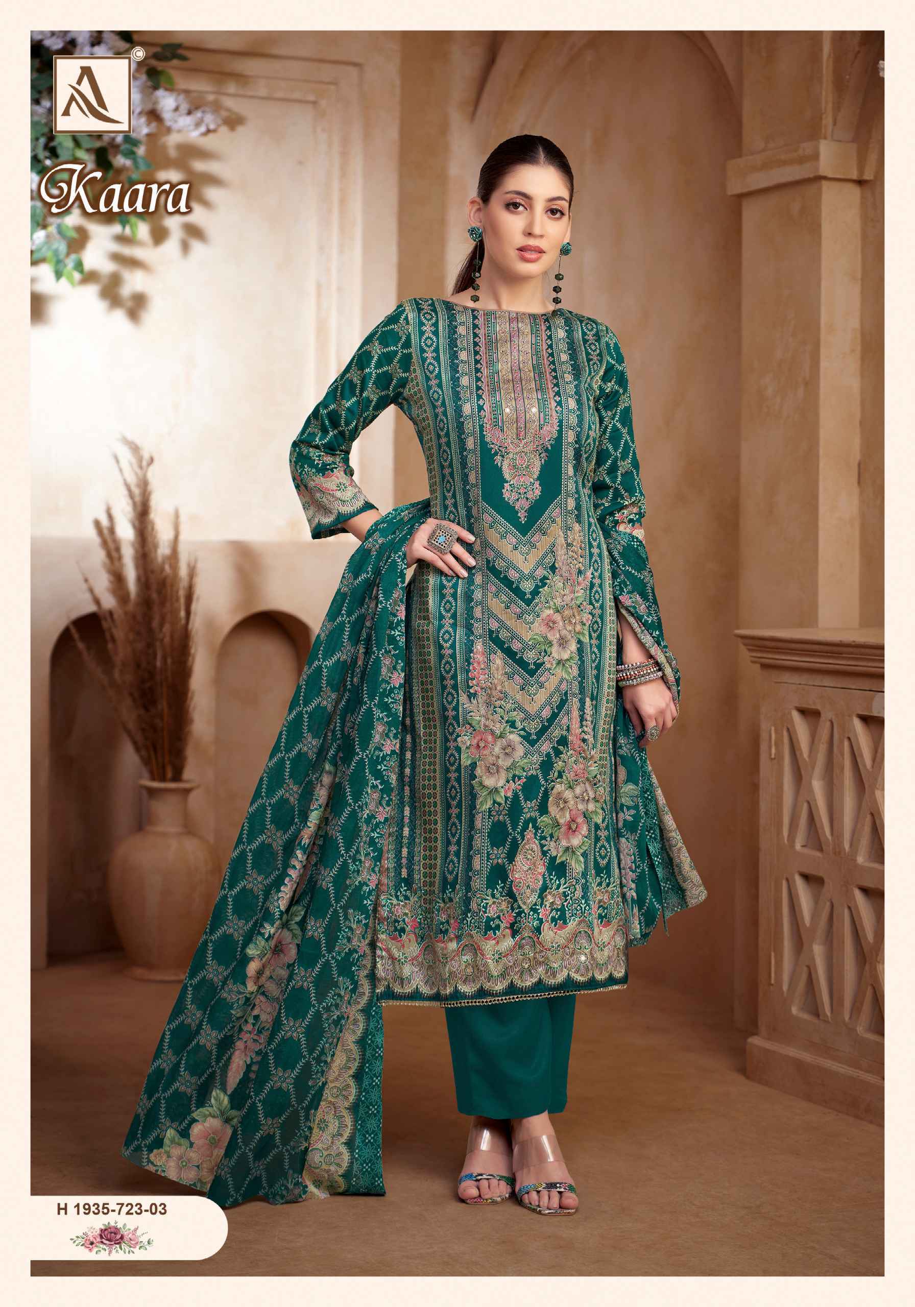 ALOK KAARA PURE ZAM COTTON DRESS MATERIAL AT WHOLESALE PRICE ( 6 pcs CATALOG )