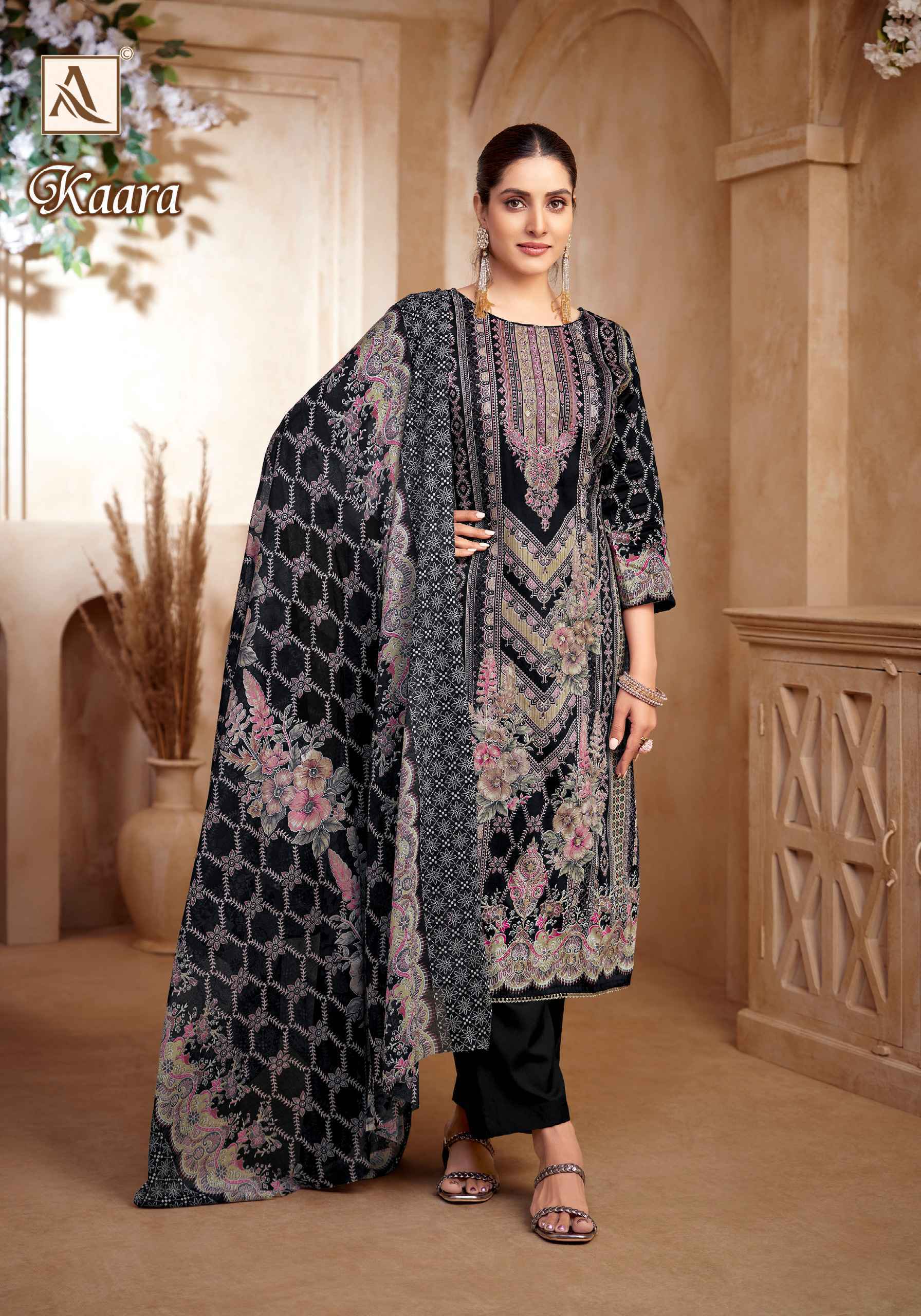 ALOK KAARA PURE ZAM COTTON DRESS MATERIAL AT WHOLESALE PRICE ( 6 pcs CATALOG )