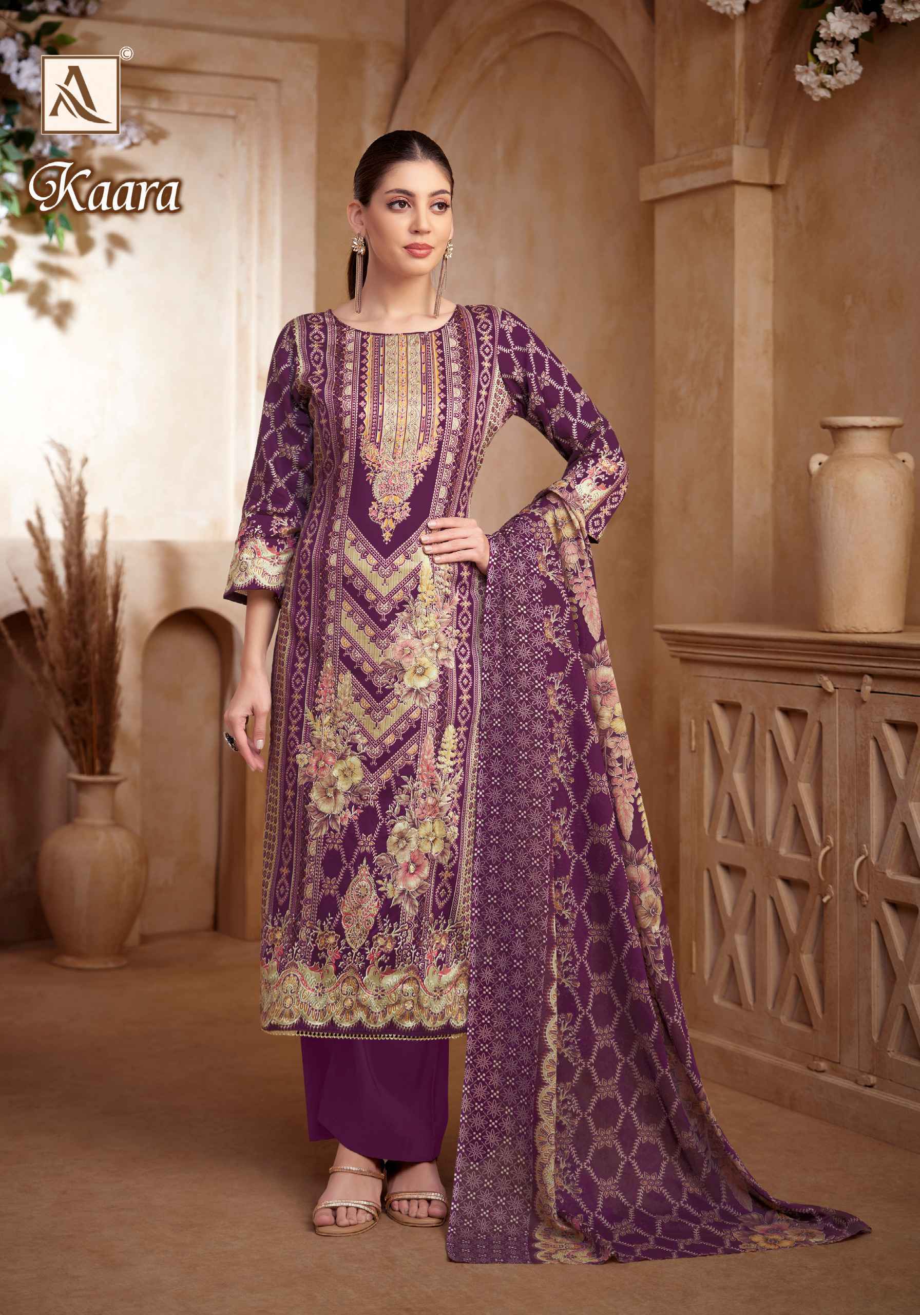 ALOK KAARA PURE ZAM COTTON DRESS MATERIAL AT WHOLESALE PRICE ( 6 pcs CATALOG )
