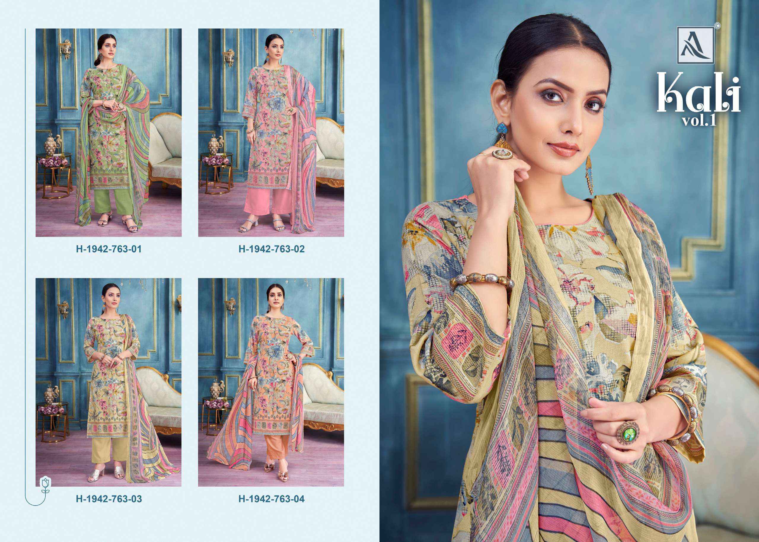 Alok Kali Viscouse Dress Material Wholesale Price ( 4 pcs Catalogue )