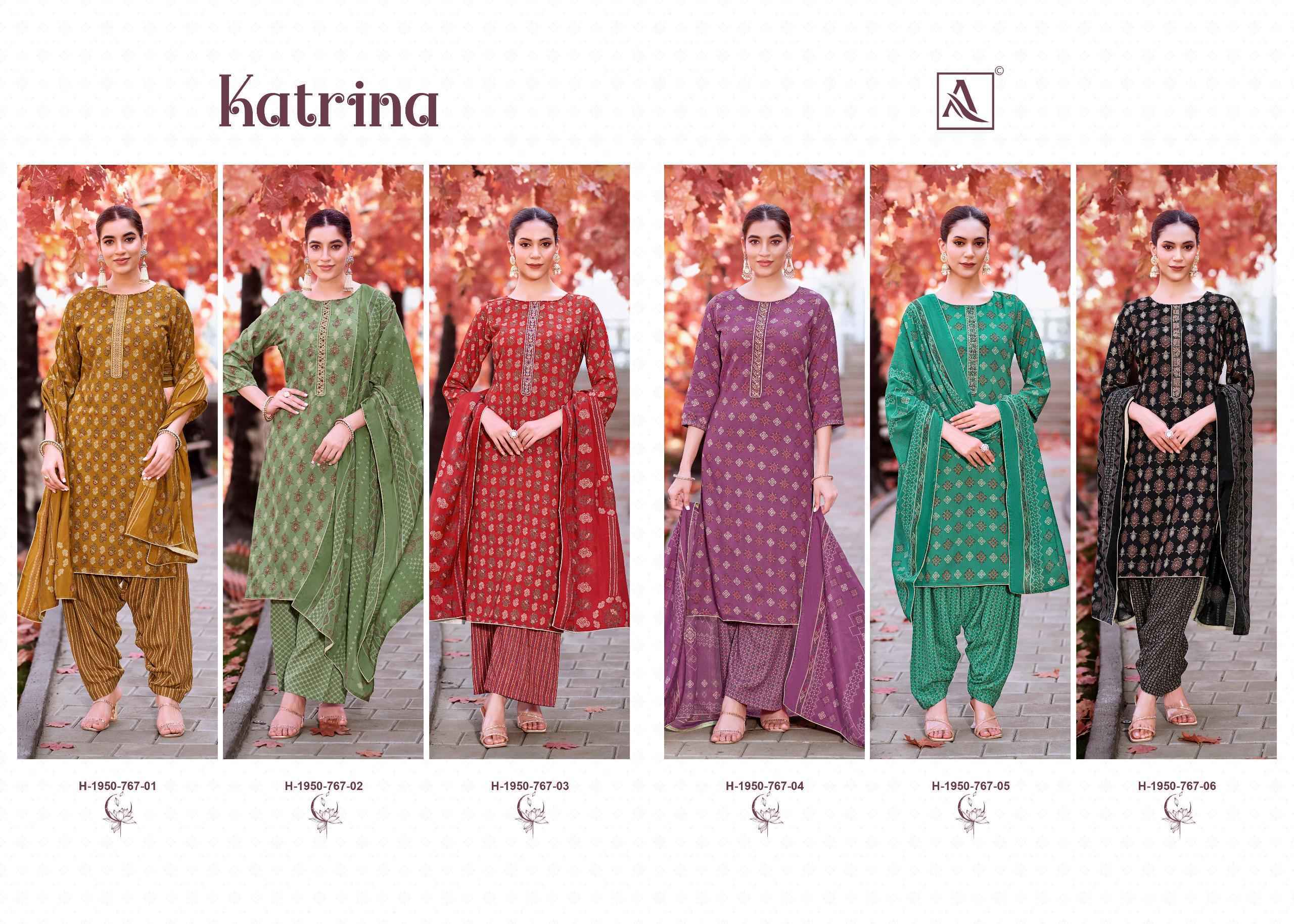 ALOK KATRINA PURE VISCOSE REYON DRESS MATERIAL AT WHOLESALE PRICE ( 6 PCS CATALOGUE )