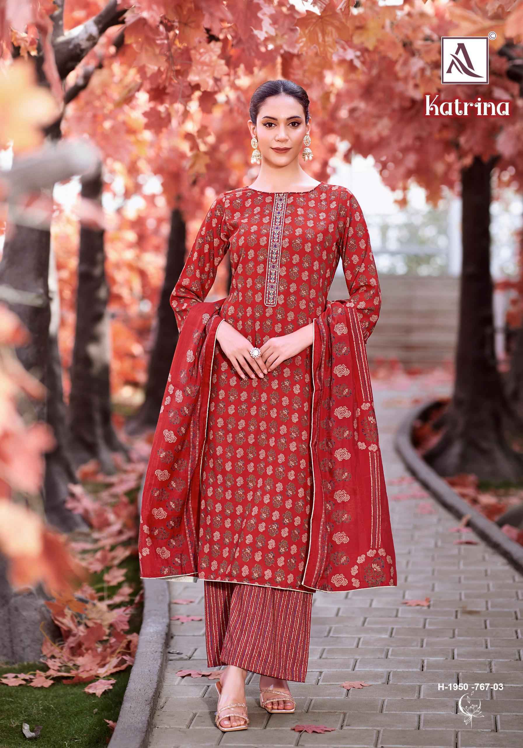 ALOK KATRINA PURE VISCOSE REYON DRESS MATERIAL AT WHOLESALE PRICE ( 6 PCS CATALOGUE )