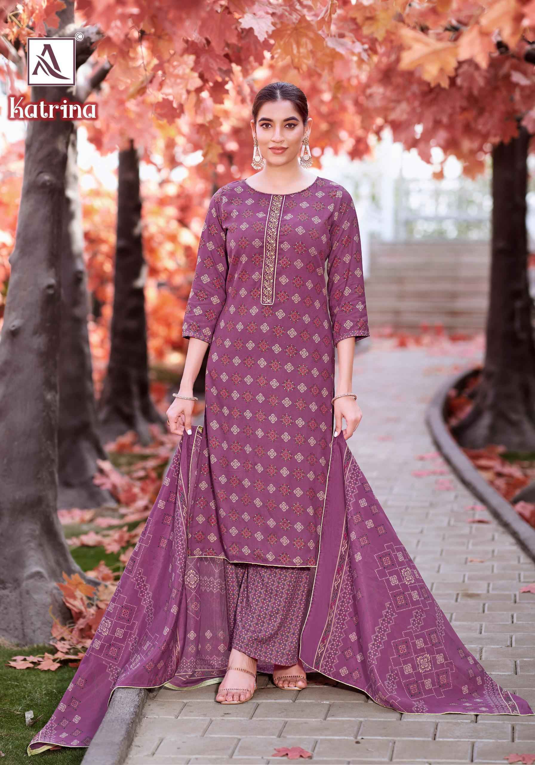 ALOK KATRINA PURE VISCOSE REYON DRESS MATERIAL AT WHOLESALE PRICE ( 6 PCS CATALOGUE )