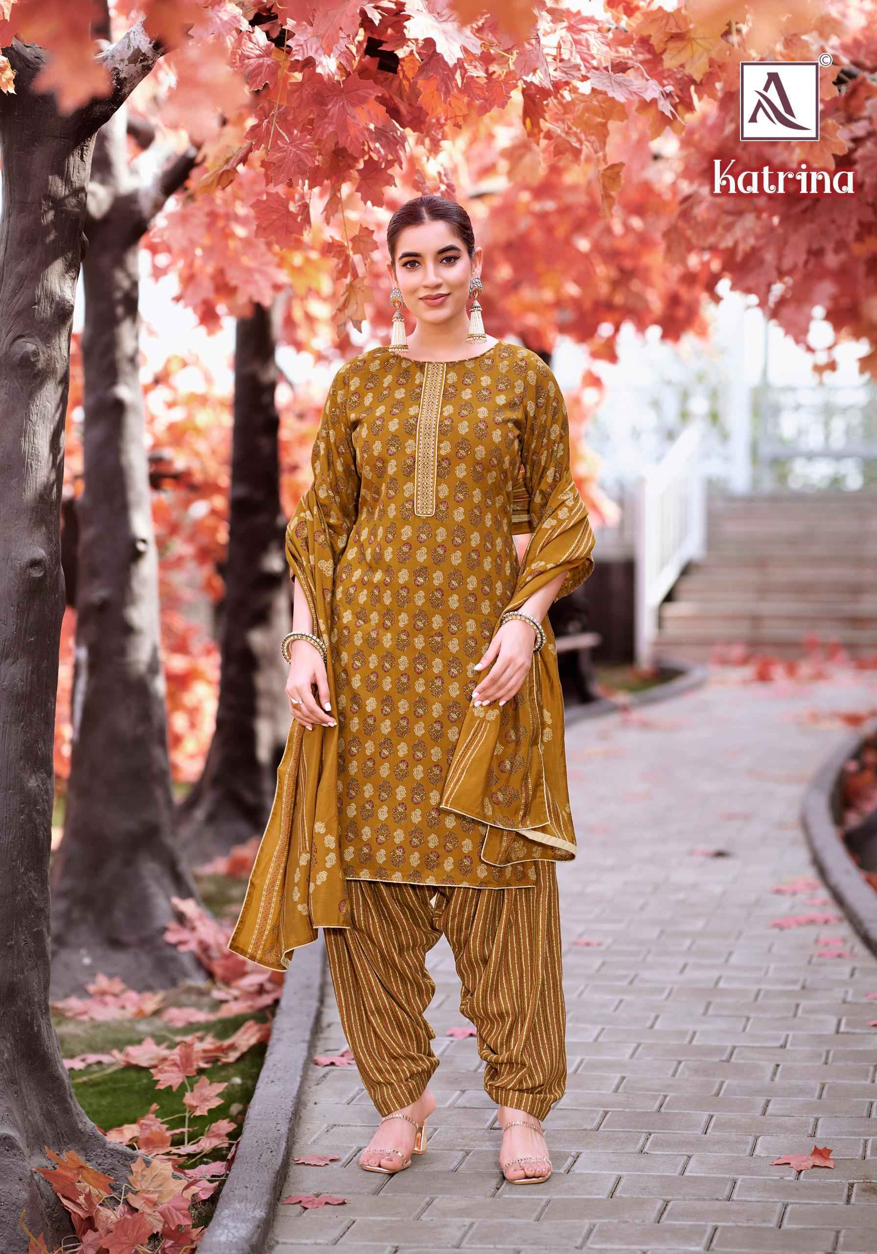 ALOK KATRINA PURE VISCOSE REYON DRESS MATERIAL AT WHOLESALE PRICE ( 6 PCS CATALOGUE )