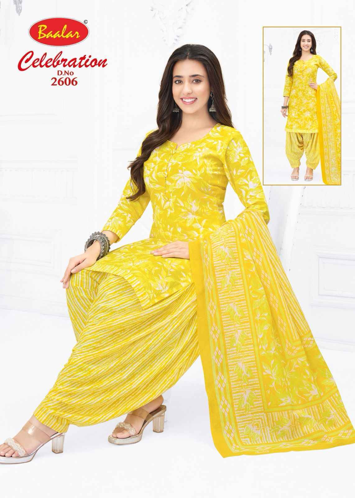 Baalar Celebration Vol 26 Cotton Dress Material Latest Catalog ( 16 pcs Catalogue )