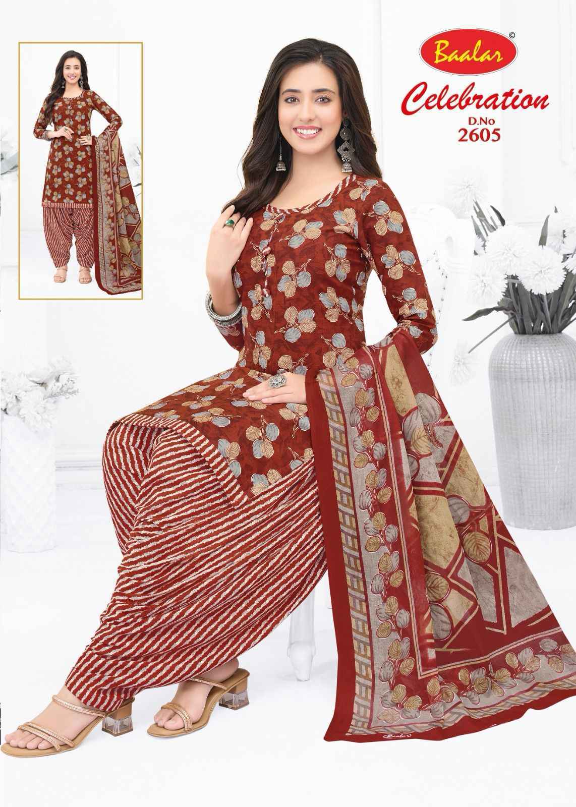 Baalar Celebration Vol 26 Cotton Dress Material Latest Catalog ( 16 pcs Catalogue )