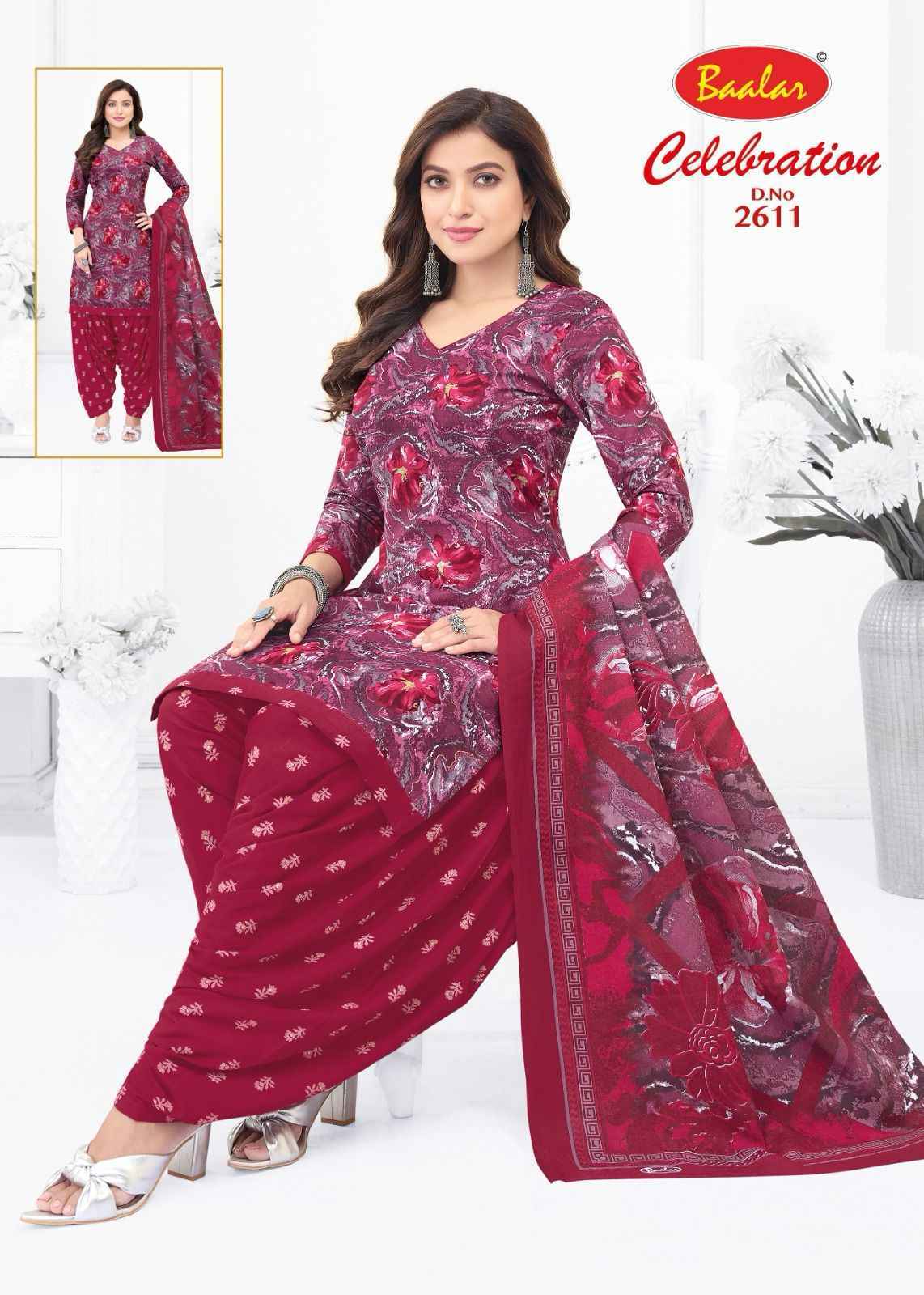 Baalar Celebration Vol 26 Cotton Dress Material Latest Catalog ( 16 pcs Catalogue )