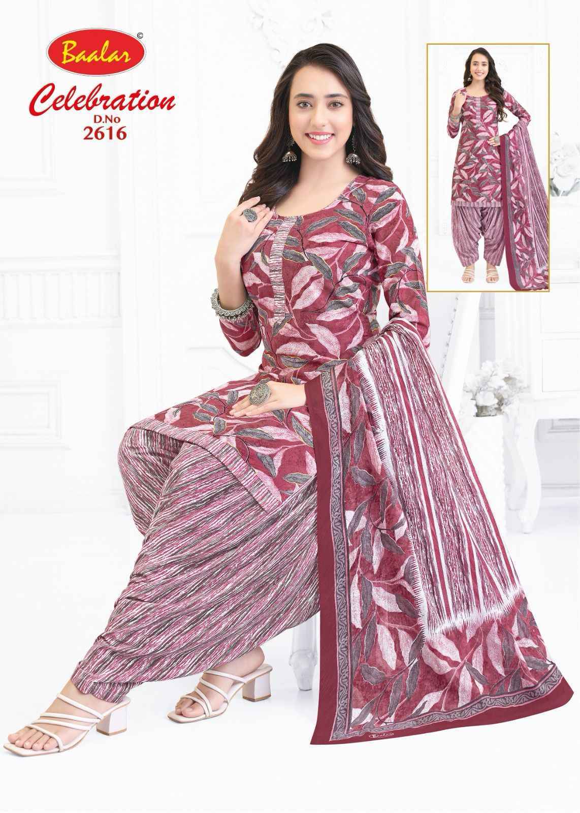 Baalar Celebration Vol 26 Cotton Dress Material Latest Catalog ( 16 pcs Catalogue )