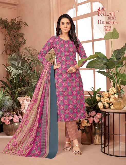 Balaji Hangama Vol 22 Cotton Dress Material Surat Wholesale Market ( 12 pcs Catalogue )