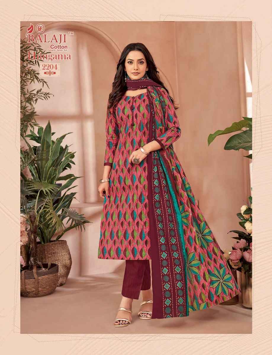 Balaji Hangama Vol 22 Cotton Dress Material Surat Wholesale Market ( 12 pcs Catalogue )