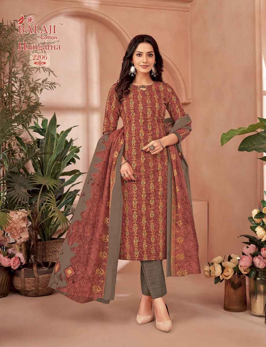 Balaji Hangama Vol 22 Cotton Dress Material Surat Wholesale Market ( 12 pcs Catalogue )