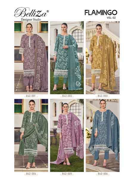 Belliza Designer Flamingo Vol 2 Cotton Dress Material ( 6 pcs Catalogue )
