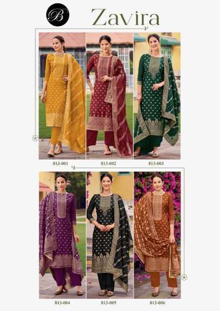 Belliza Designer Zavira Viscouse Dress Material Wholesale Price ( 6 pcs Catalogue )
