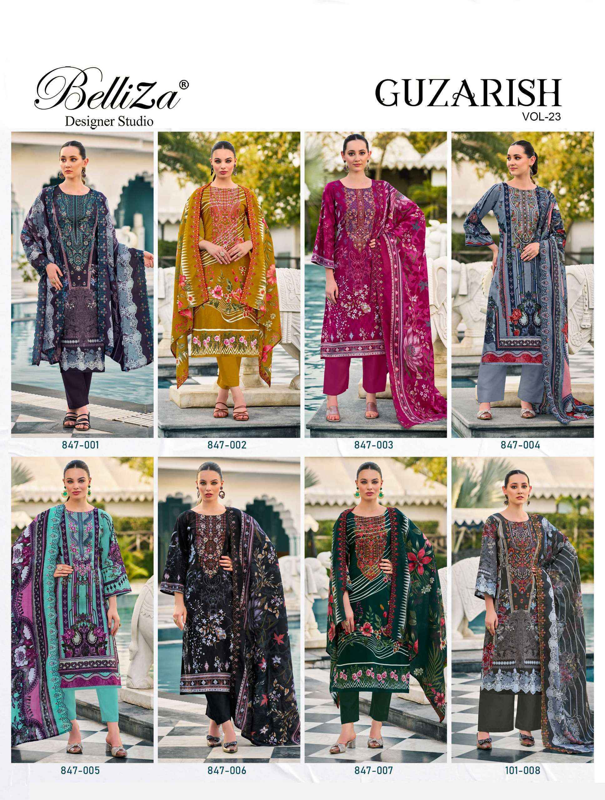 Belliza Guzarish Vol 23 Cotton Salwar Kameez Wholesale Price ( 8 Pcs Catalog )