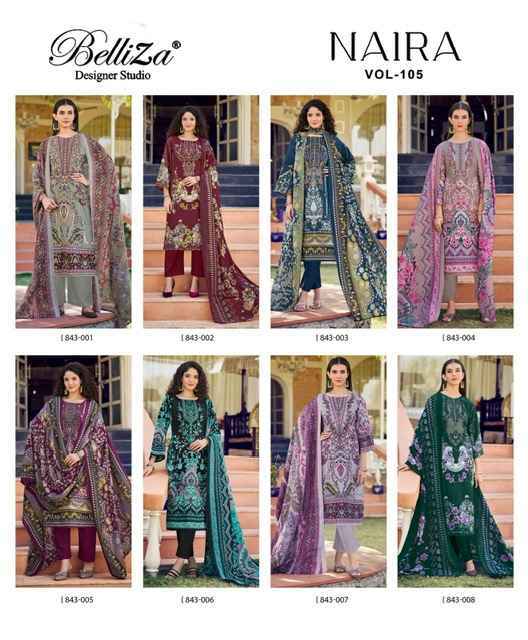 Belliza Naira Vol 105 Cotton Dress Material Wholesale price ( 8 pcs Catalogue )
