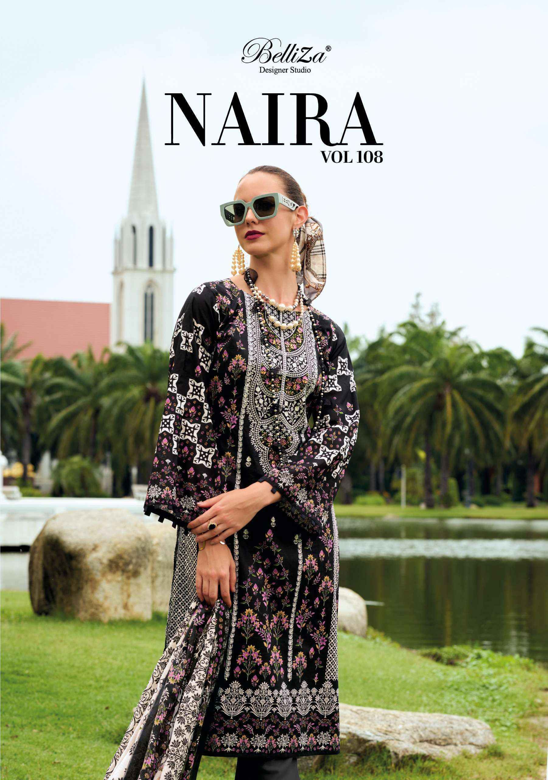 Belliza Naira Vol 108 Cotton Salwar Kameez Wholesale Rate ( 8 Pcs Catalog )