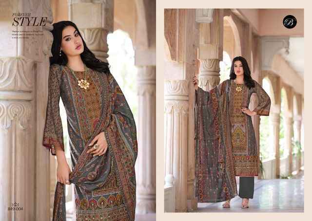 Belliza Nusrat Vol 5 Viscose Musline Dress Material Latest Catalog ( 6 pcs Catalogue )