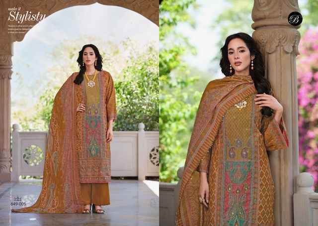Belliza Nusrat Vol 5 Viscose Musline Dress Material Latest Catalog ( 6 pcs Catalogue )
