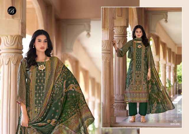 Belliza Nusrat Vol 5 Viscose Musline Dress Material Latest Catalog ( 6 pcs Catalogue )