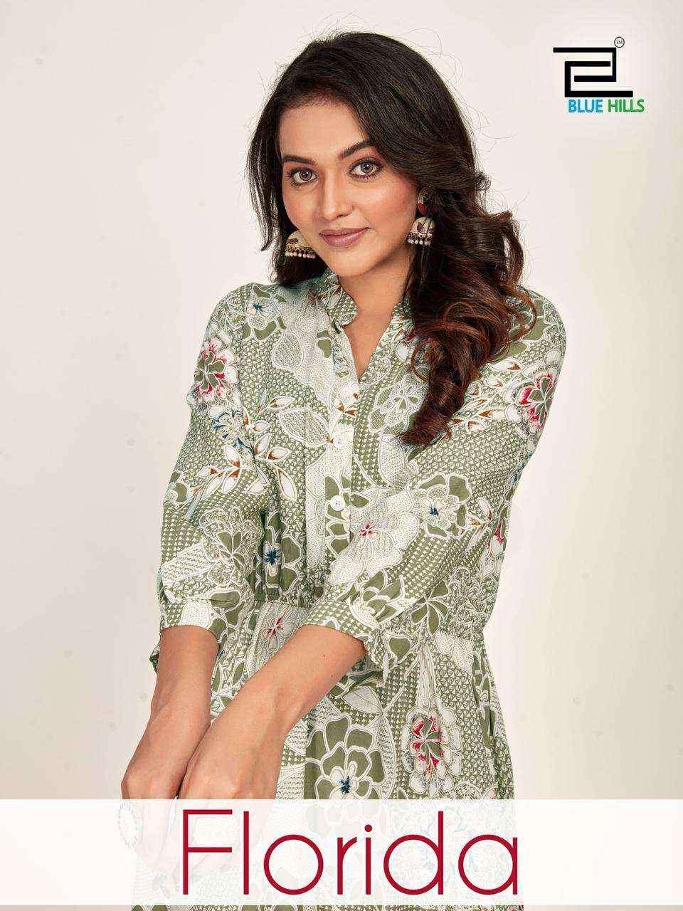 Blue Hills Florida Rayon gown Set Wholesale Rate ( 8 Pcs Catalog )