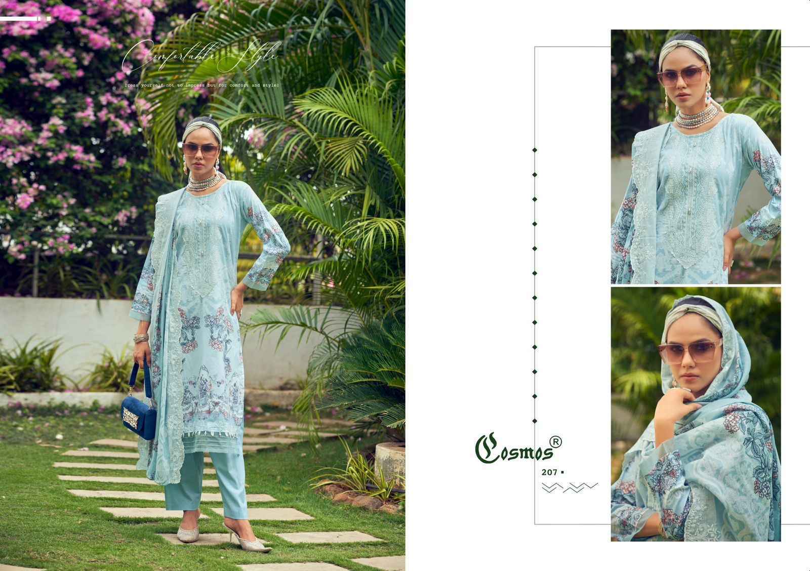 Cosmos Needle Wonder Vol 2 Lawn Cotton Dress Material Surat Wholesale ( 8 pcs Catalogue )