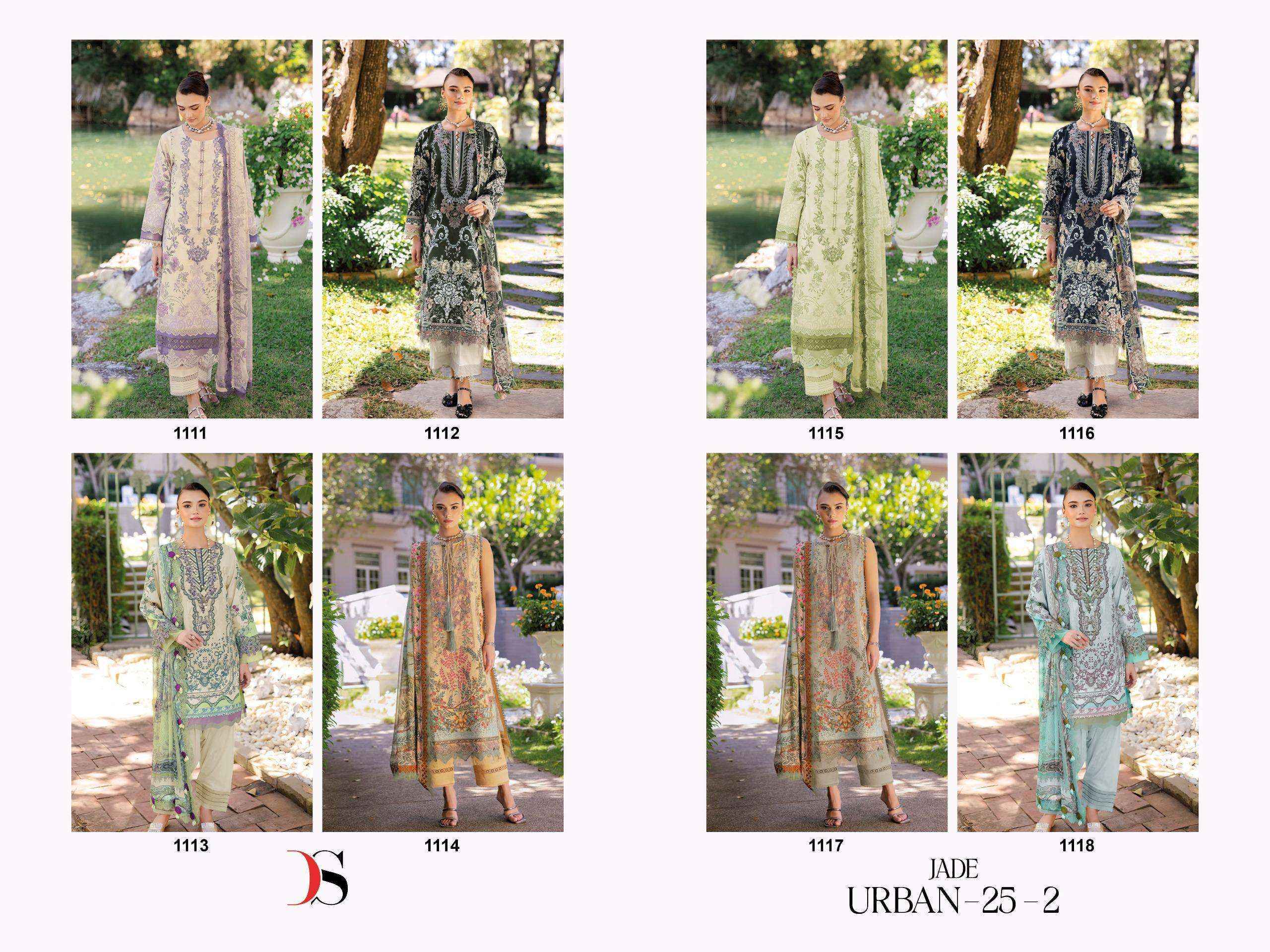 Deepsy Suits Jade Urban 25-2 Cotton Dress Material Wholesale Price ( 8 pcs Catalogue )
