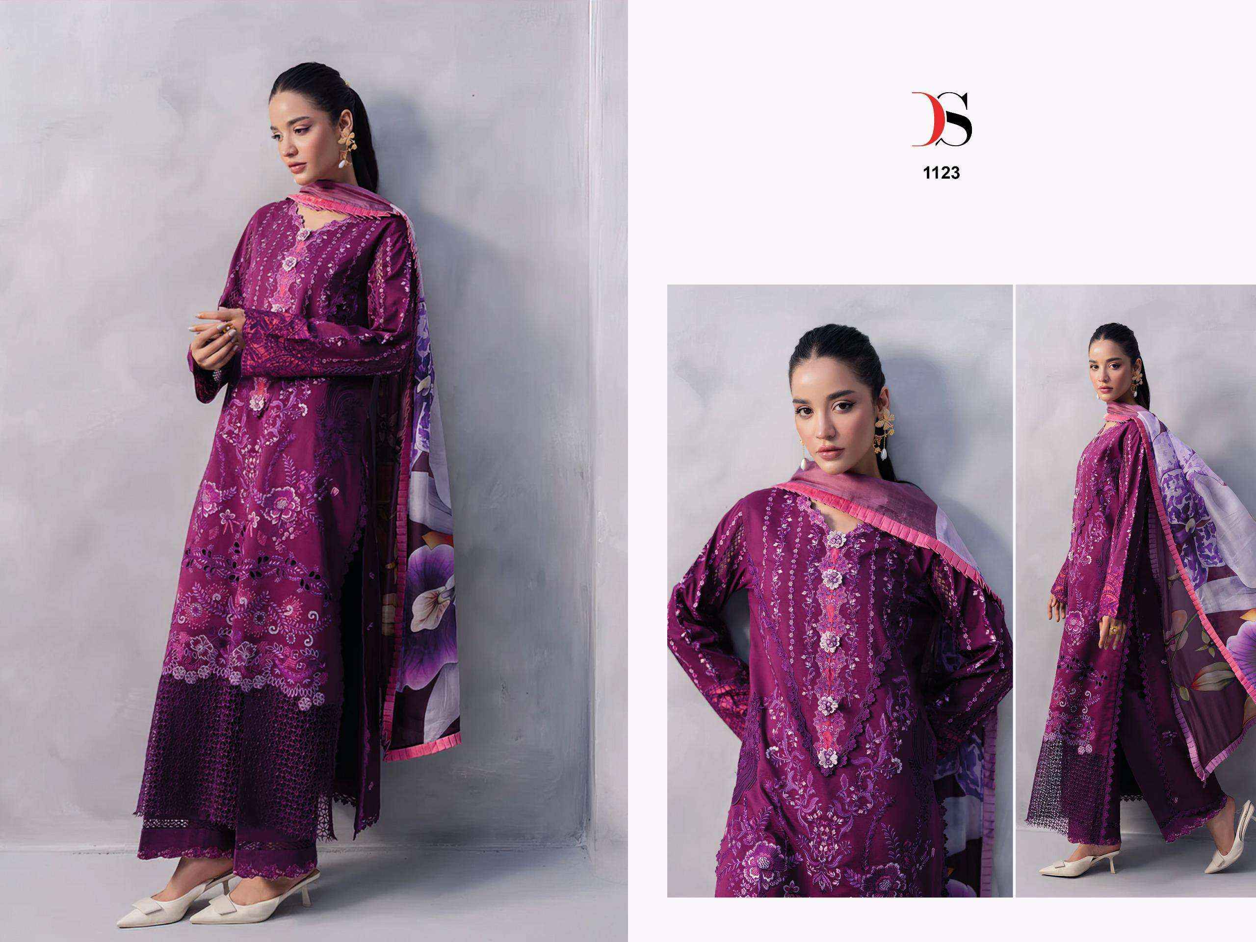 DEEPSY SUITS MUSHQ 25 COTTON PATCH EMBROIDERY SALWAR KAMEEZ WHOLESALE PRICE ( 6 PCS CATALOG )