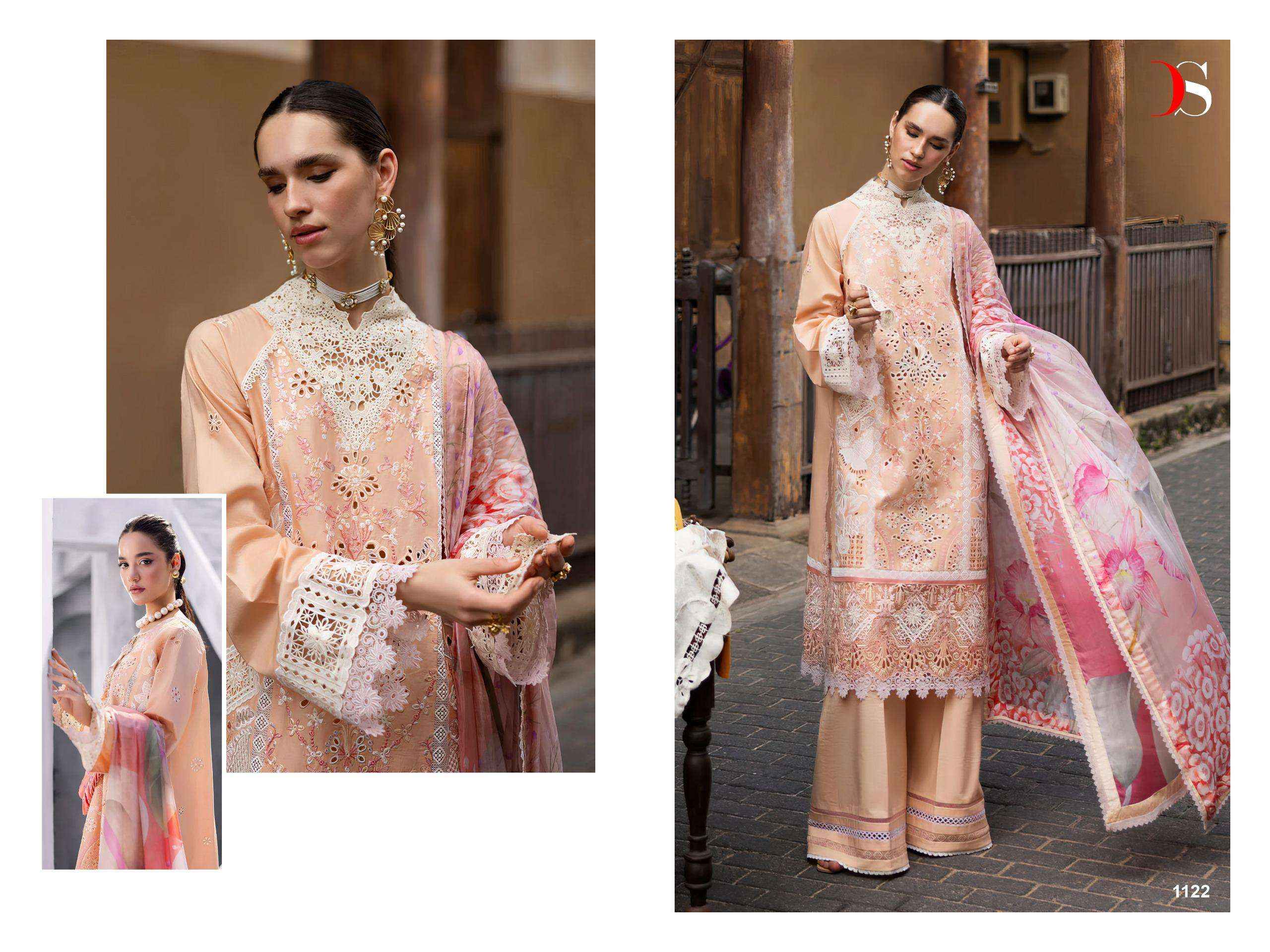 DEEPSY SUITS MUSHQ 25 COTTON PATCH EMBROIDERY SALWAR KAMEEZ WHOLESALE PRICE ( 6 PCS CATALOG )
