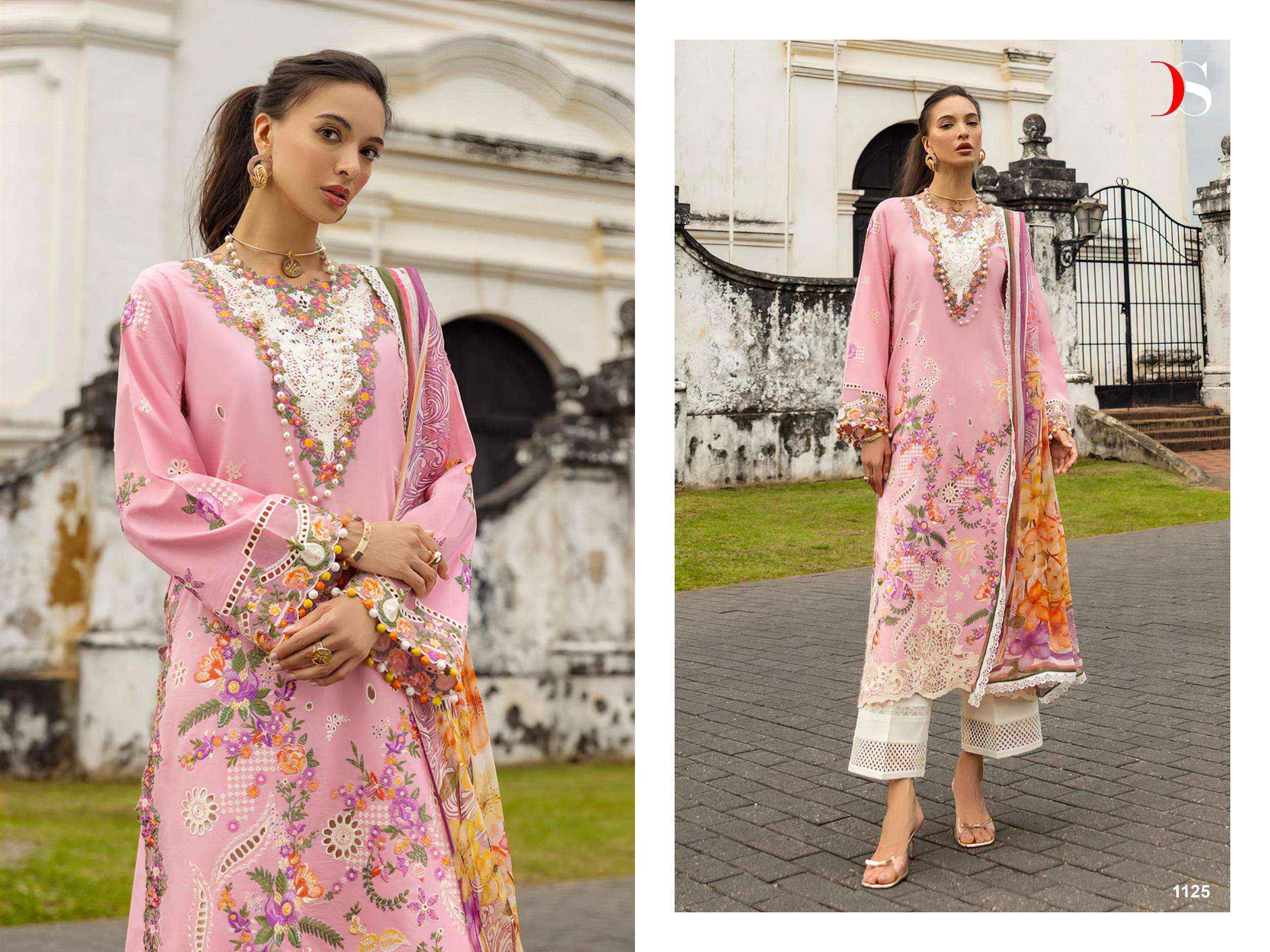 DEEPSY SUITS MUSHQ 25 COTTON PATCH EMBROIDERY SALWAR KAMEEZ WHOLESALE PRICE ( 6 PCS CATALOG )