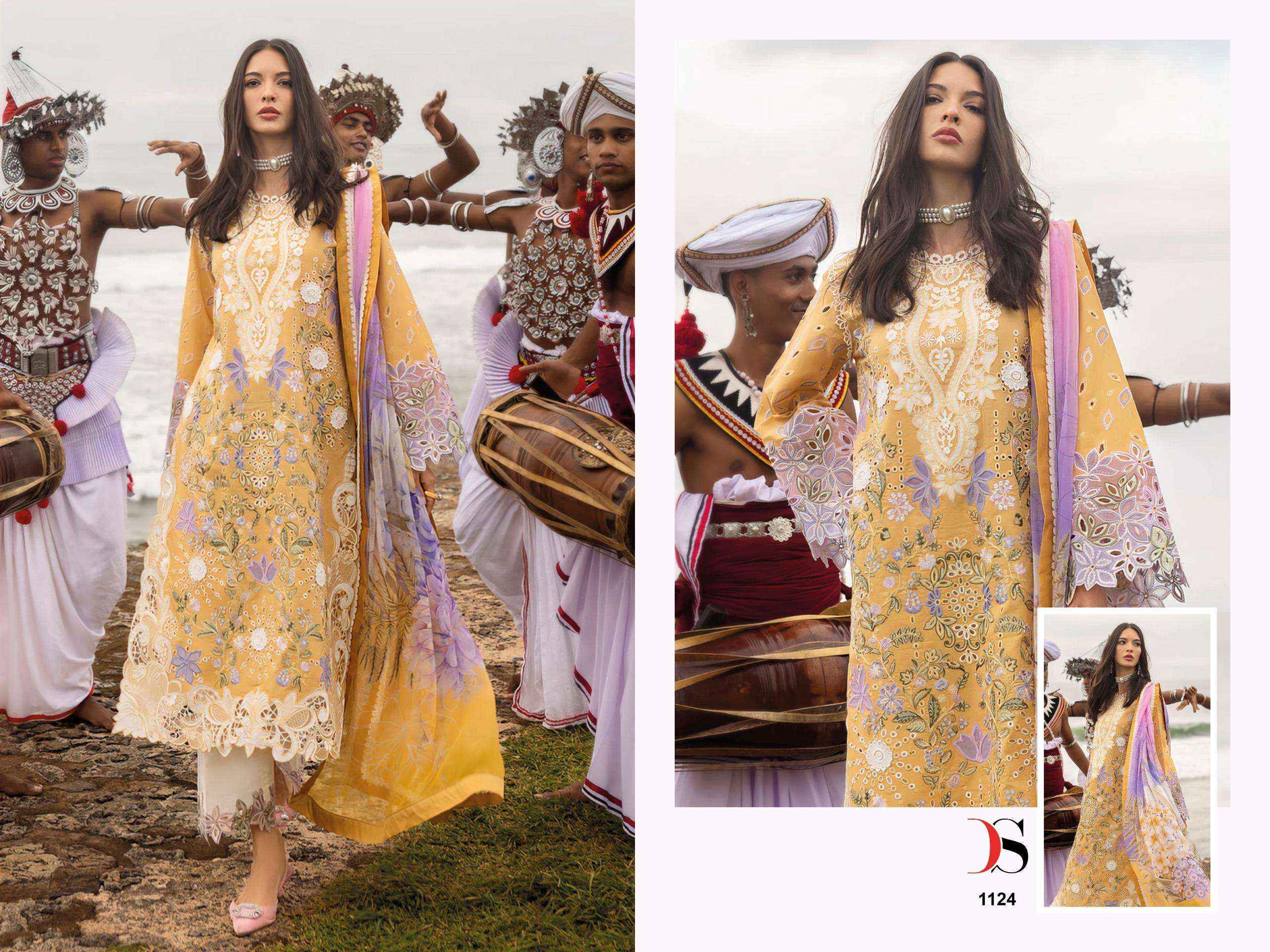 DEEPSY SUITS MUSHQ 25 COTTON PATCH EMBROIDERY SALWAR KAMEEZ WHOLESALE PRICE ( 6 PCS CATALOG )