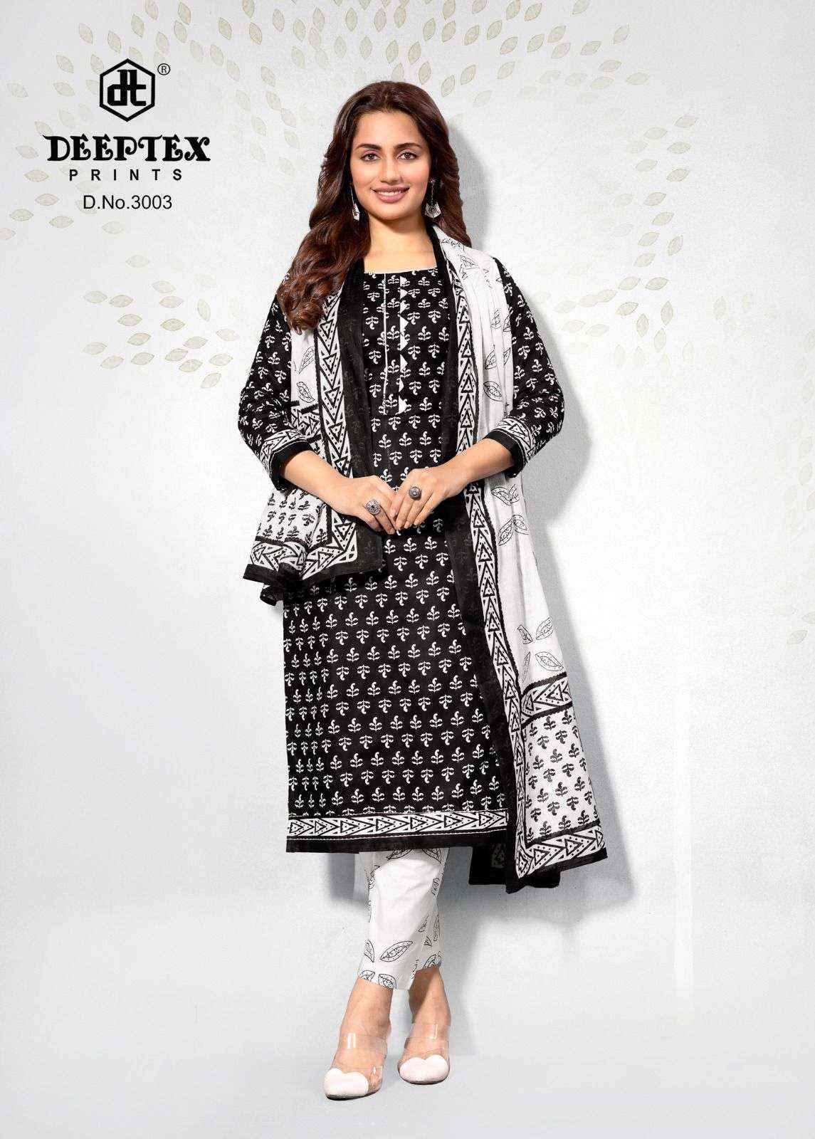 Deeptex Aaliza Black & White Special Vol 3 Cotton Dress Material Surat Wholesale ( 10 pcs Catalogue )