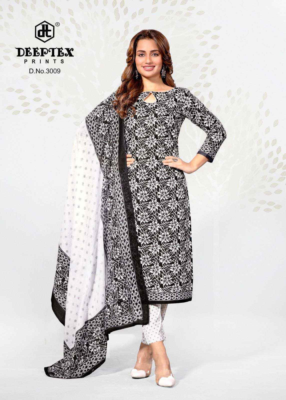 Deeptex Aaliza Black & White Special Vol 3 Cotton Dress Material Surat Wholesale ( 10 pcs Catalogue )