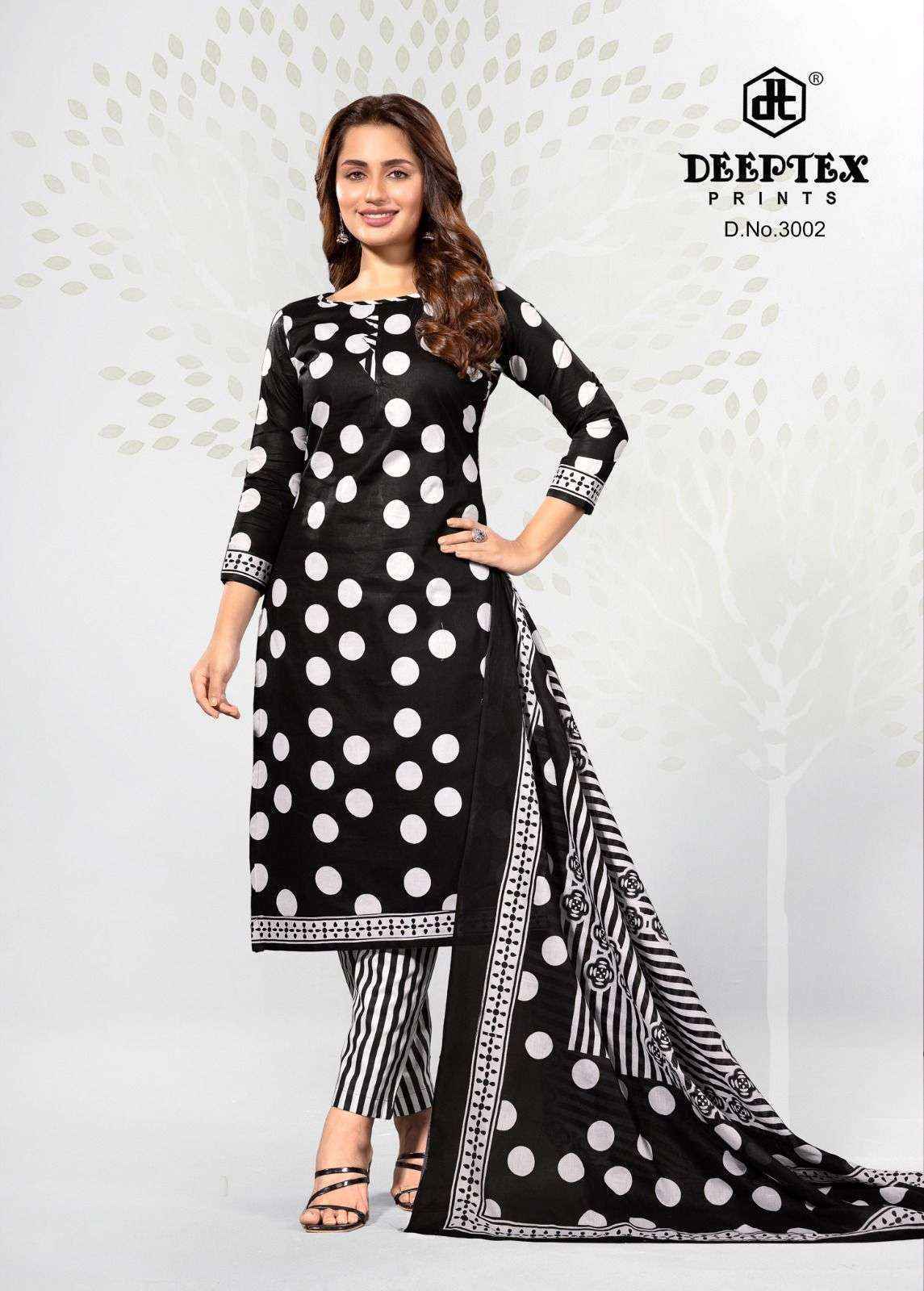Deeptex Aaliza Black & White Special Vol 3 Cotton Dress Material Surat Wholesale ( 10 pcs Catalogue )