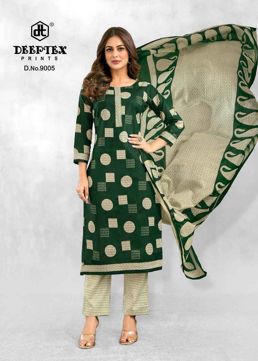 DEEPTEX AALIZA VOL-9 PURE COTTON PRINTED DRESS MATERIAL AT WHOLESALE PRICE ( 10 PCS CATALOG )