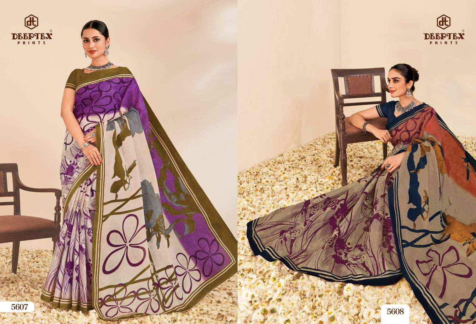 Deeptex Mother India Vol 56 Printed Pure Cotton Saree Wholesale Price ( 30 Pcs Catalogue )