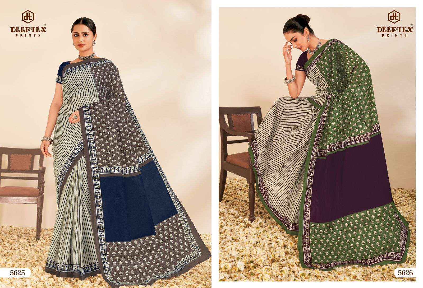 Deeptex Mother India Vol 56 Printed Pure Cotton Saree Wholesale Price ( 30 Pcs Catalogue )