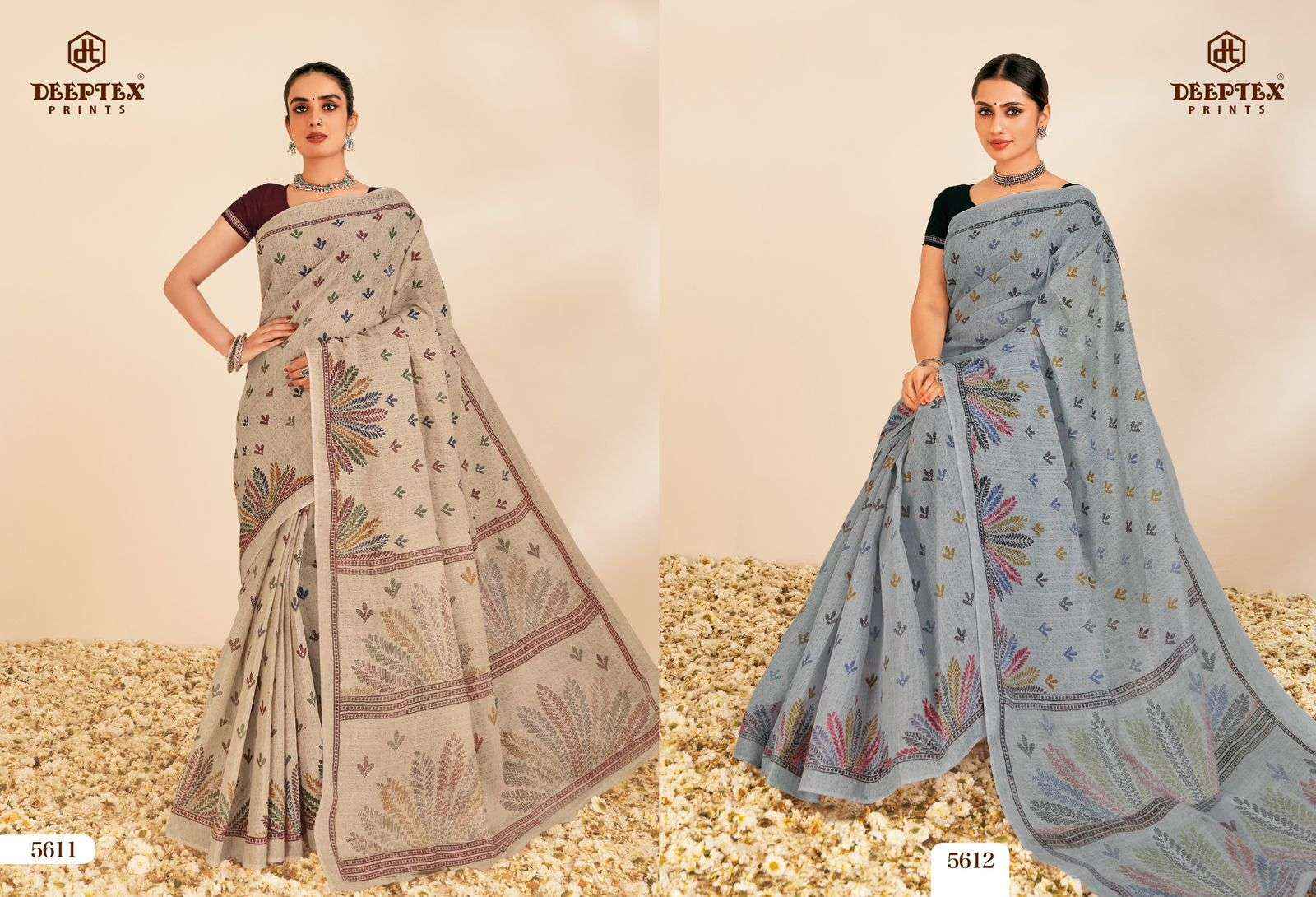 Deeptex Mother India Vol 56 Printed Pure Cotton Saree Wholesale Price ( 30 Pcs Catalogue )