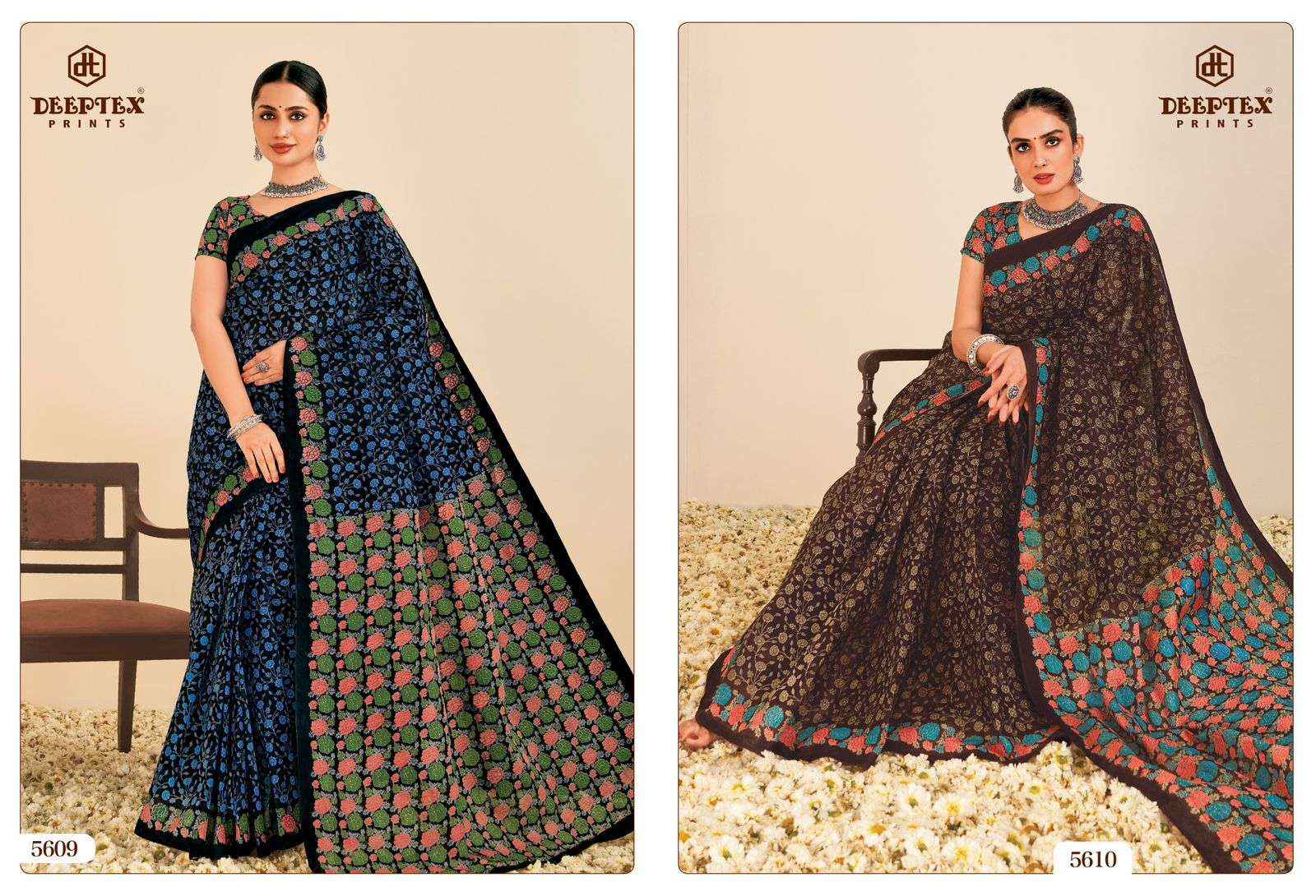 Deeptex Mother India Vol 56 Printed Pure Cotton Saree Wholesale Price ( 30 Pcs Catalogue )