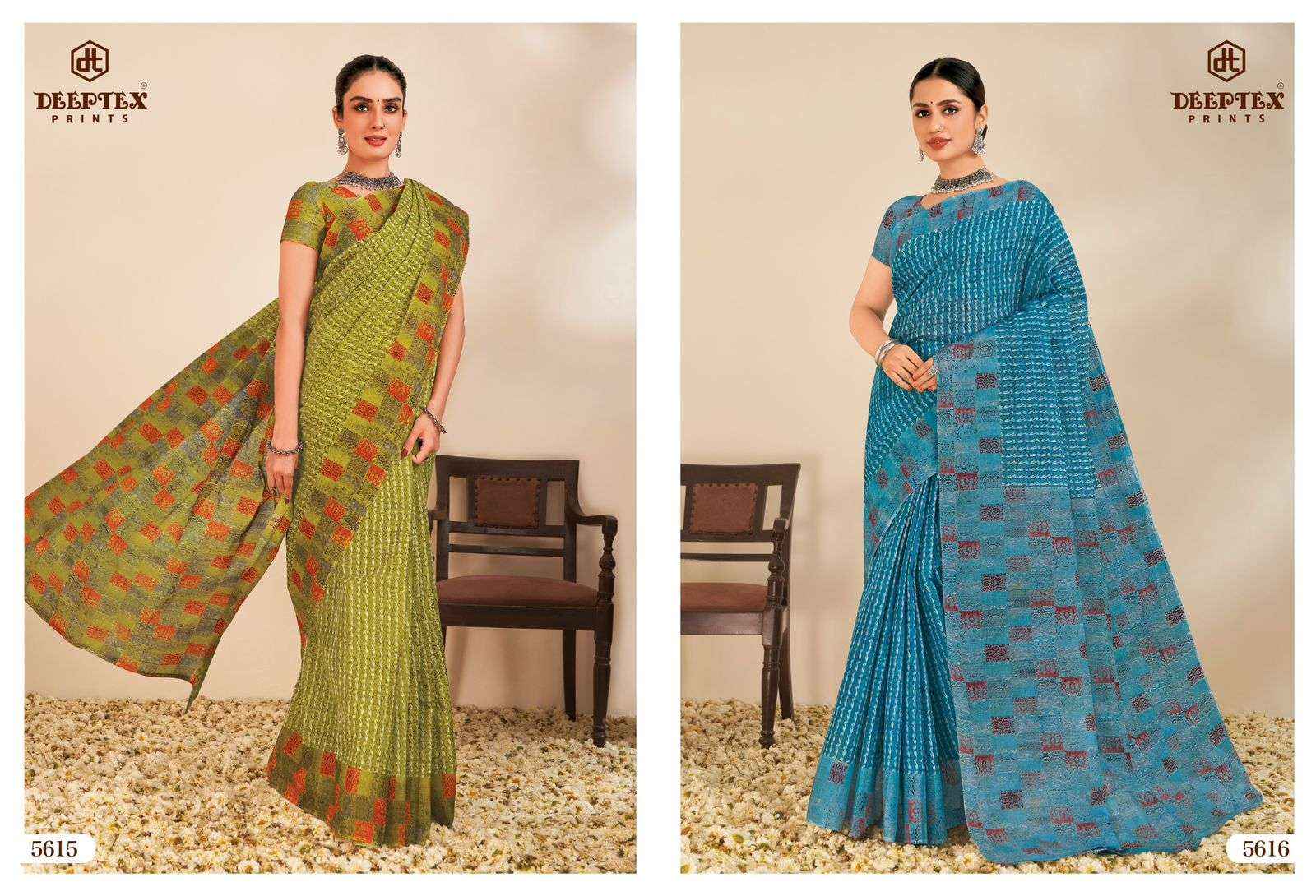 Deeptex Mother India Vol 56 Printed Pure Cotton Saree Wholesale Price ( 30 Pcs Catalogue )