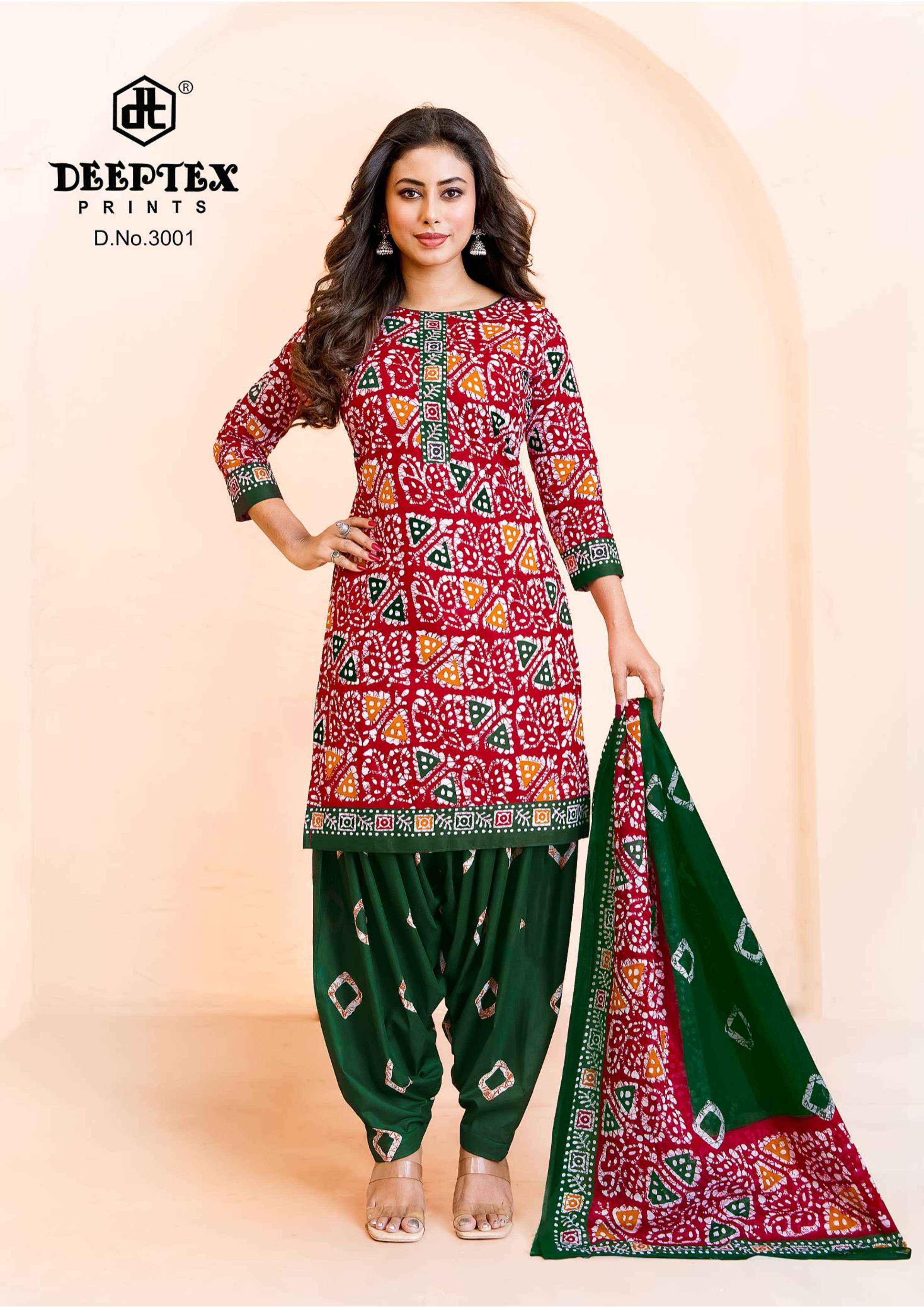 Deeptex Prints Batik Plus Vol 30 Cotton Patiyala Salwar Suits Online shopping ( 10 pcs Catalogue )