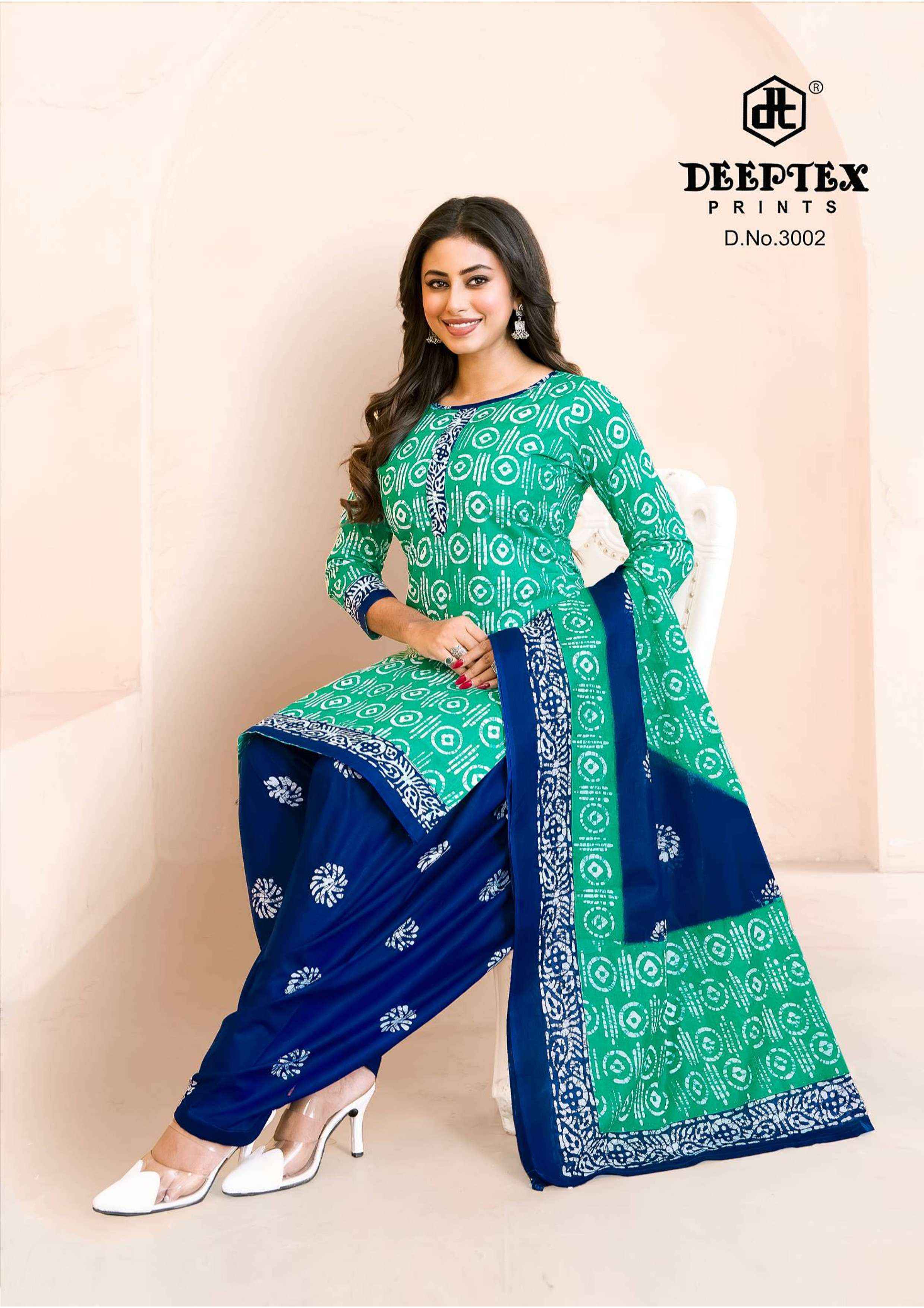 Deeptex Prints Batik Plus Vol 30 Cotton Patiyala Salwar Suits Online shopping ( 10 pcs Catalogue )