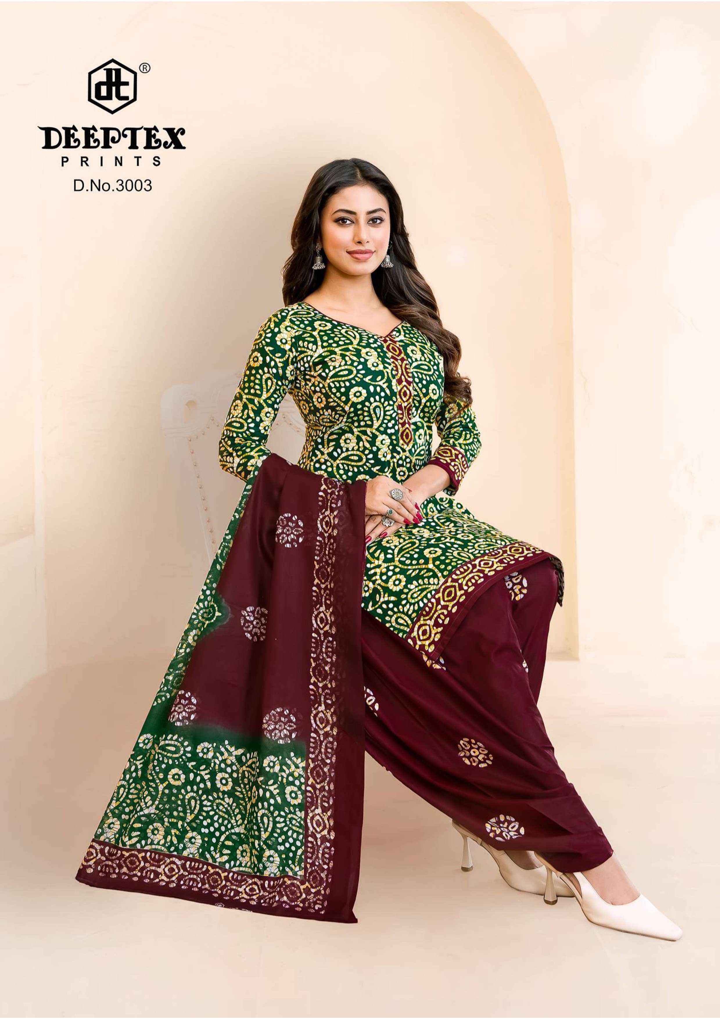 Deeptex Prints Batik Plus Vol 30 Cotton Patiyala Salwar Suits Online shopping ( 10 pcs Catalogue )