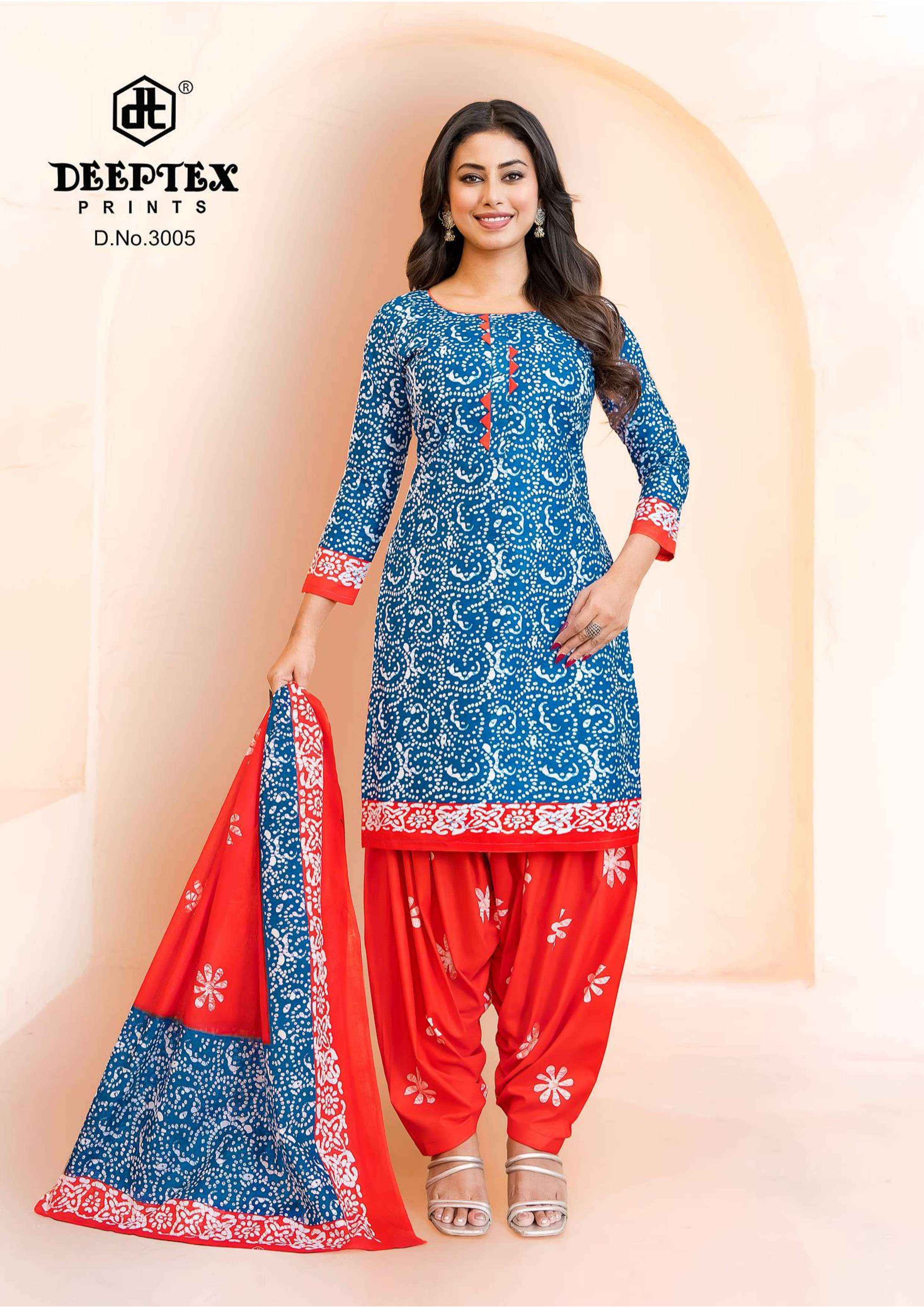 Deeptex Prints Batik Plus Vol 30 Cotton Patiyala Salwar Suits Online shopping ( 10 pcs Catalogue )
