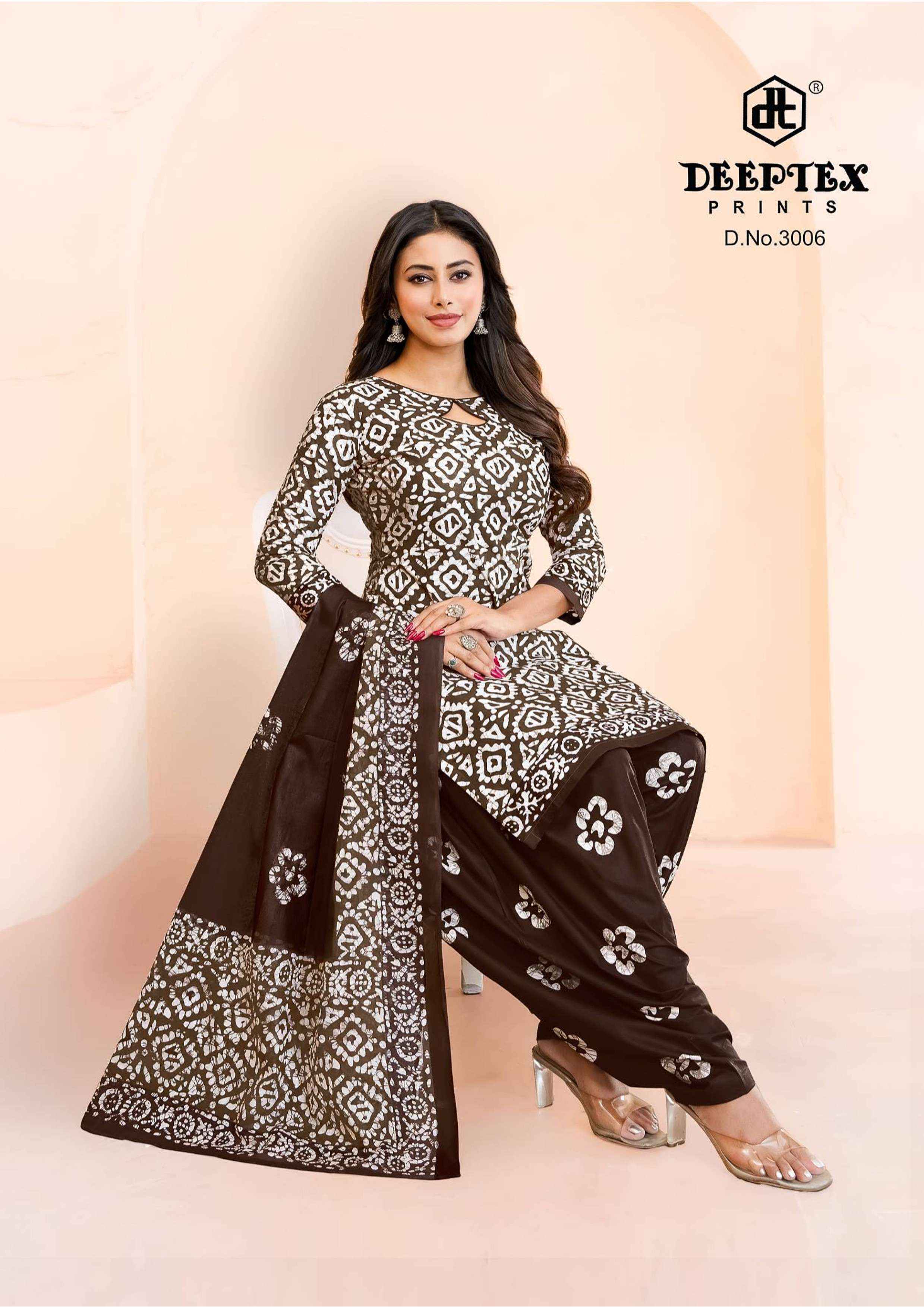 Deeptex Prints Batik Plus Vol 30 Cotton Patiyala Salwar Suits Online shopping ( 10 pcs Catalogue )