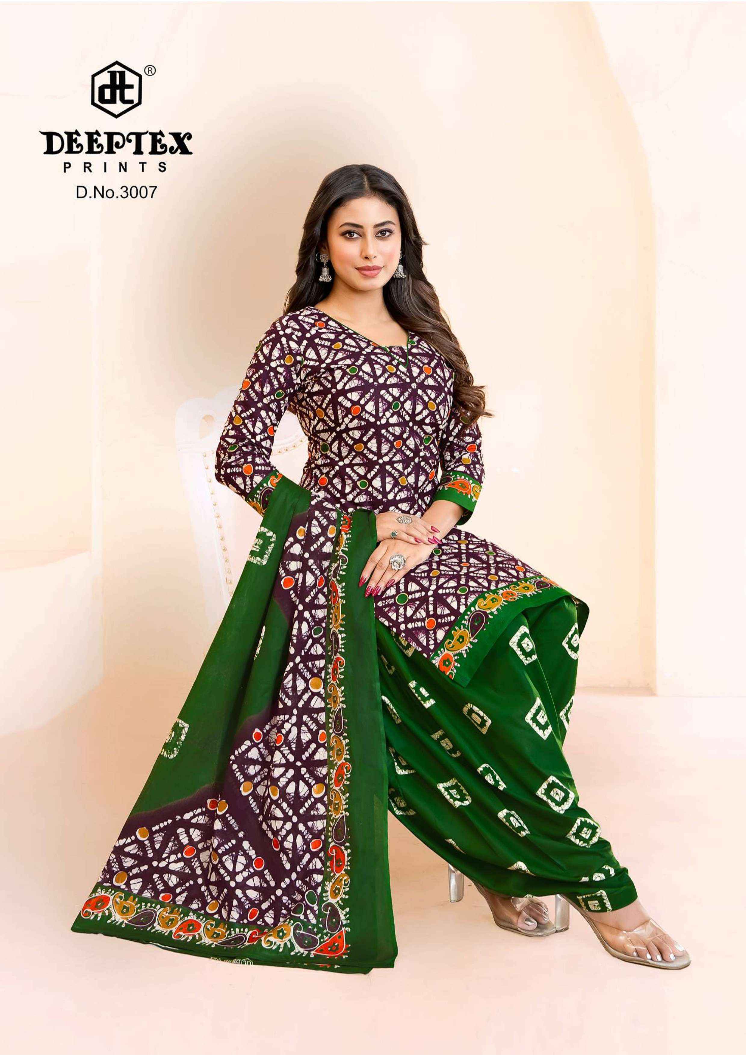 Deeptex Prints Batik Plus Vol 30 Cotton Patiyala Salwar Suits Online shopping ( 10 pcs Catalogue )
