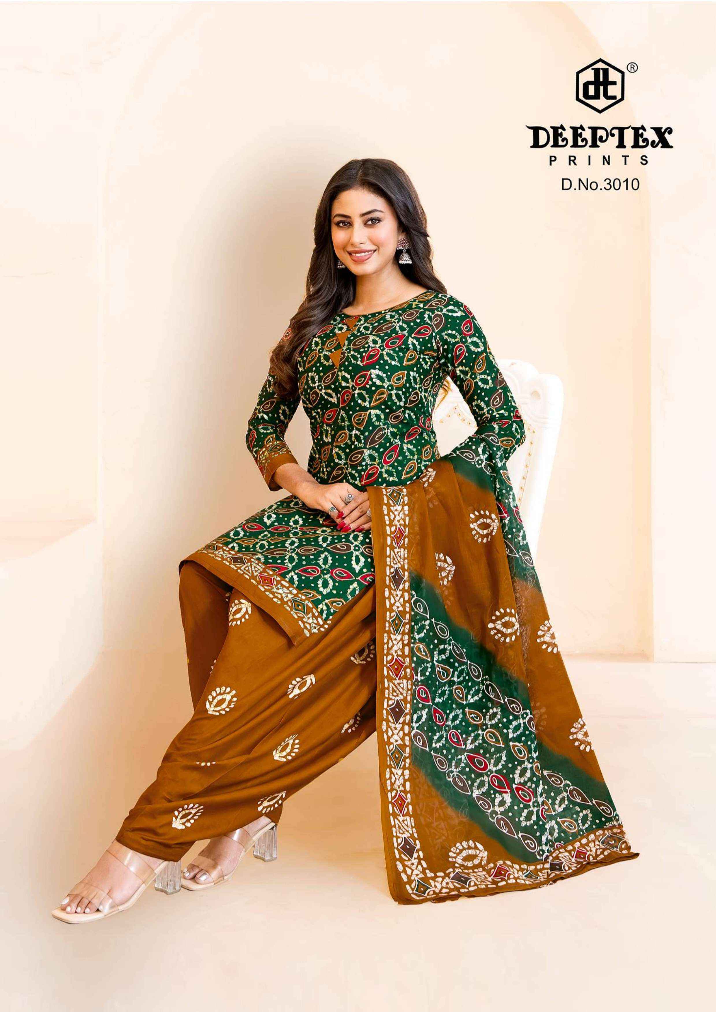 Deeptex Prints Batik Plus Vol 30 Cotton Patiyala Salwar Suits Online shopping ( 10 pcs Catalogue )