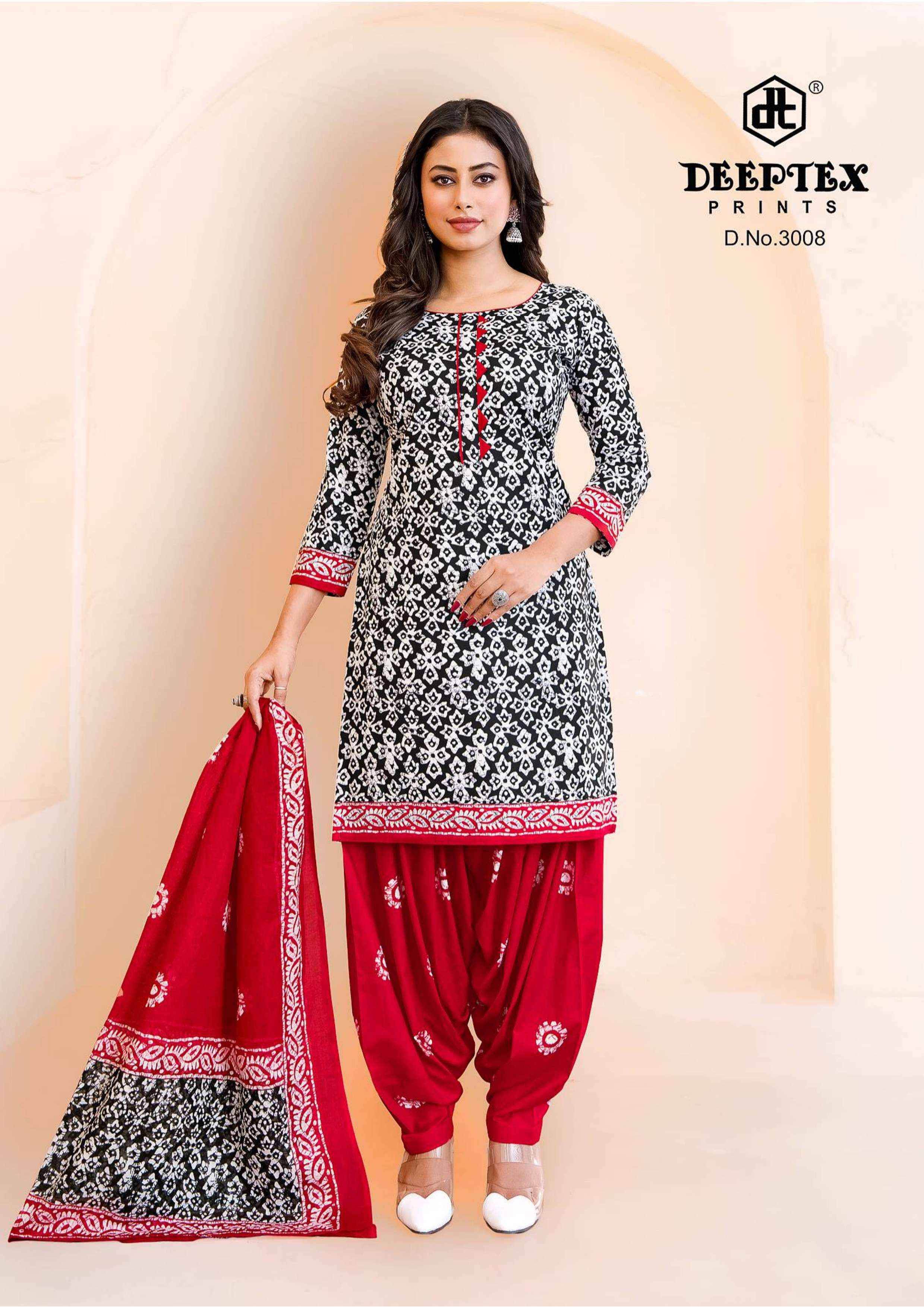 DEEPTEX PRINTS BATIK PLUS VOL 30 COTTON PRINT PATIYALA SALWAR SUIT WHOLESALE RATE ( 10 PCS CATALOG )