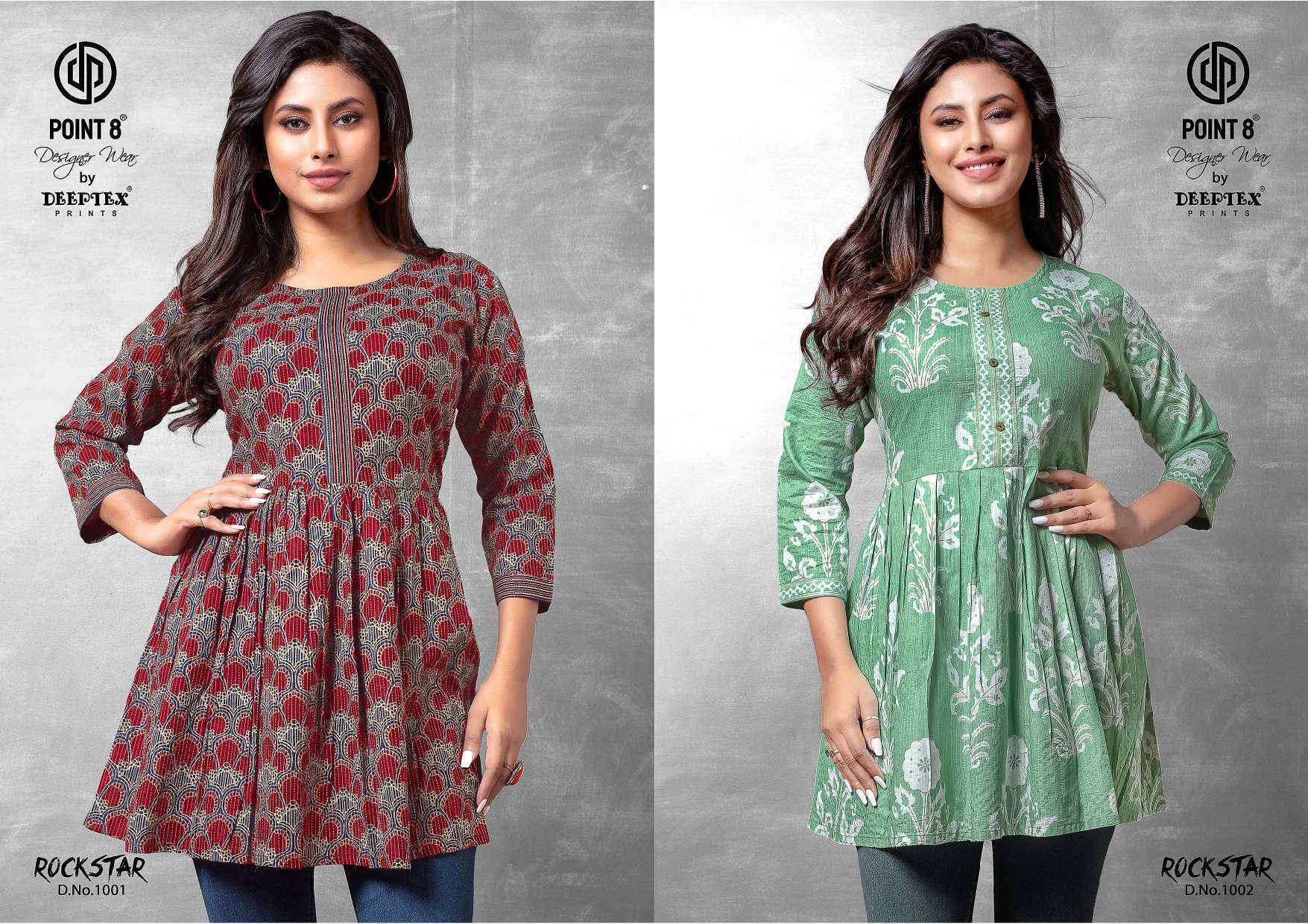 Deeptex Rockstar Cotton Top Wholesale Rate ( 10 Pcs Catalog )