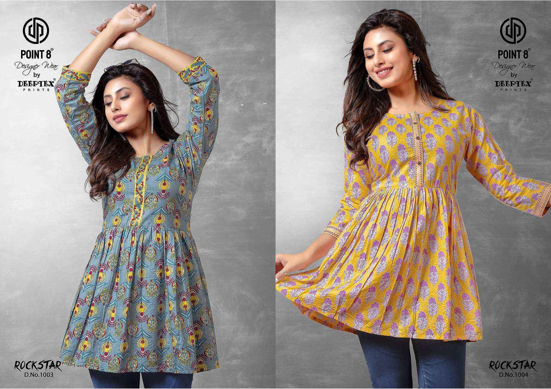 Deeptex Rockstar Cotton Top Wholesale Rate ( 10 Pcs Catalog )