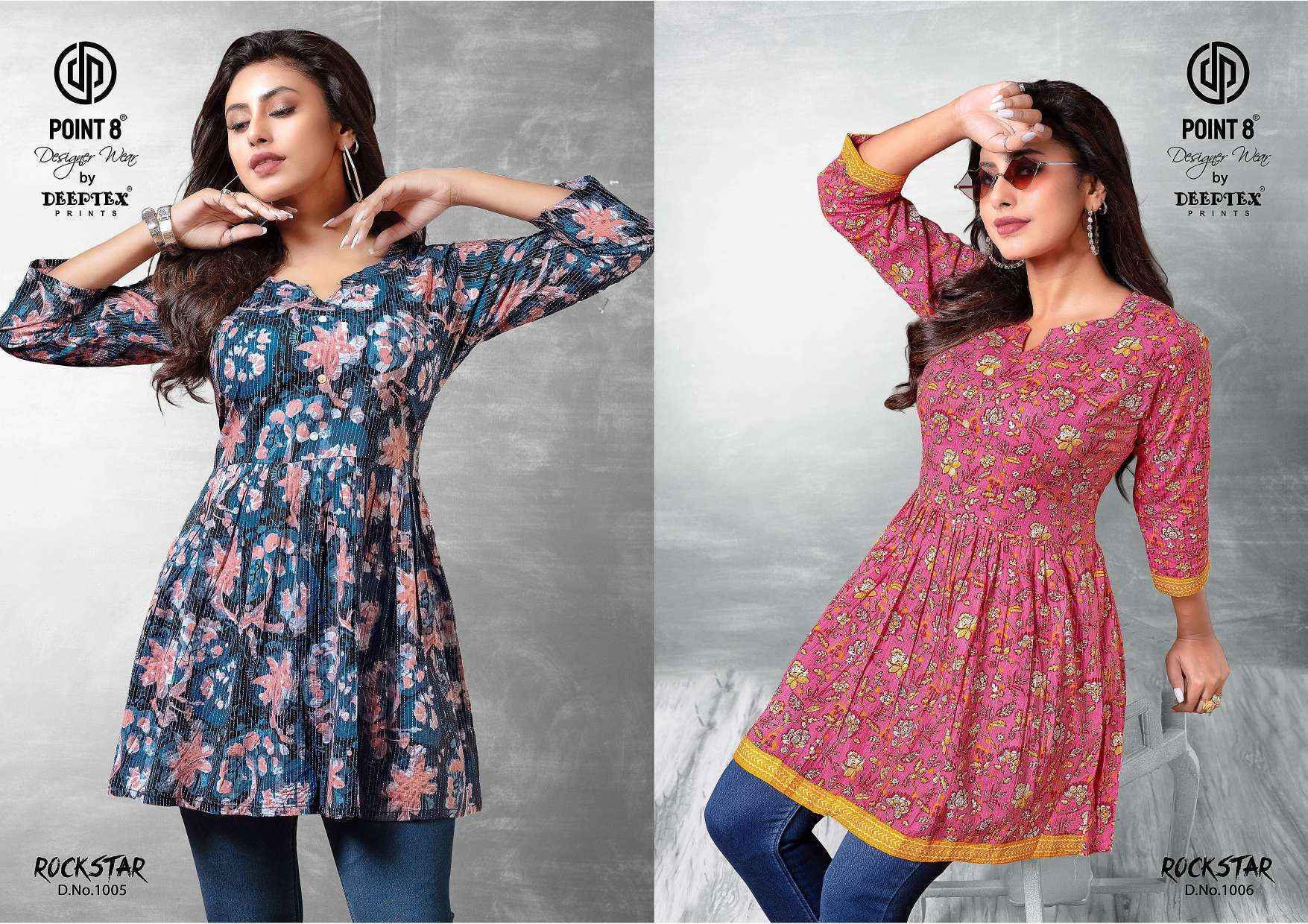 Deeptex Rockstar Cotton Top Wholesale Rate ( 10 Pcs Catalog )